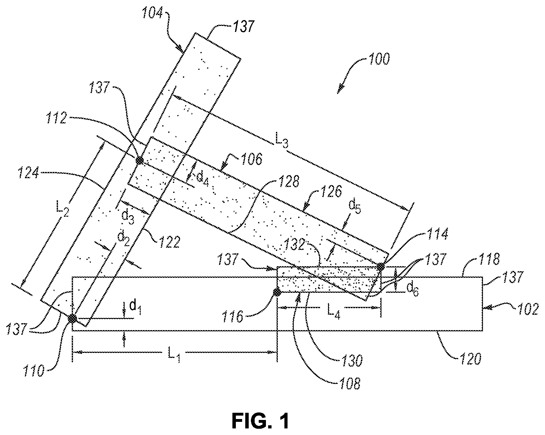 Patent US12104746 — Deployable structures, methods including the same and systems including the same — Figure 1