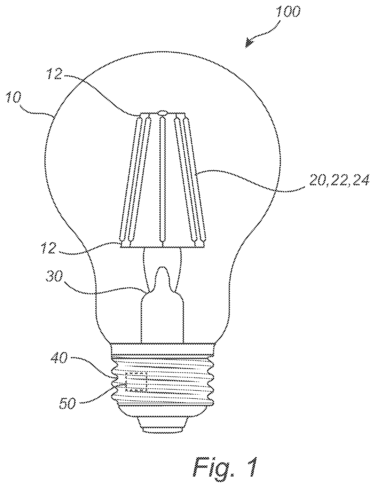 Patent US12104753 — Tunable LED filament — Figure 1