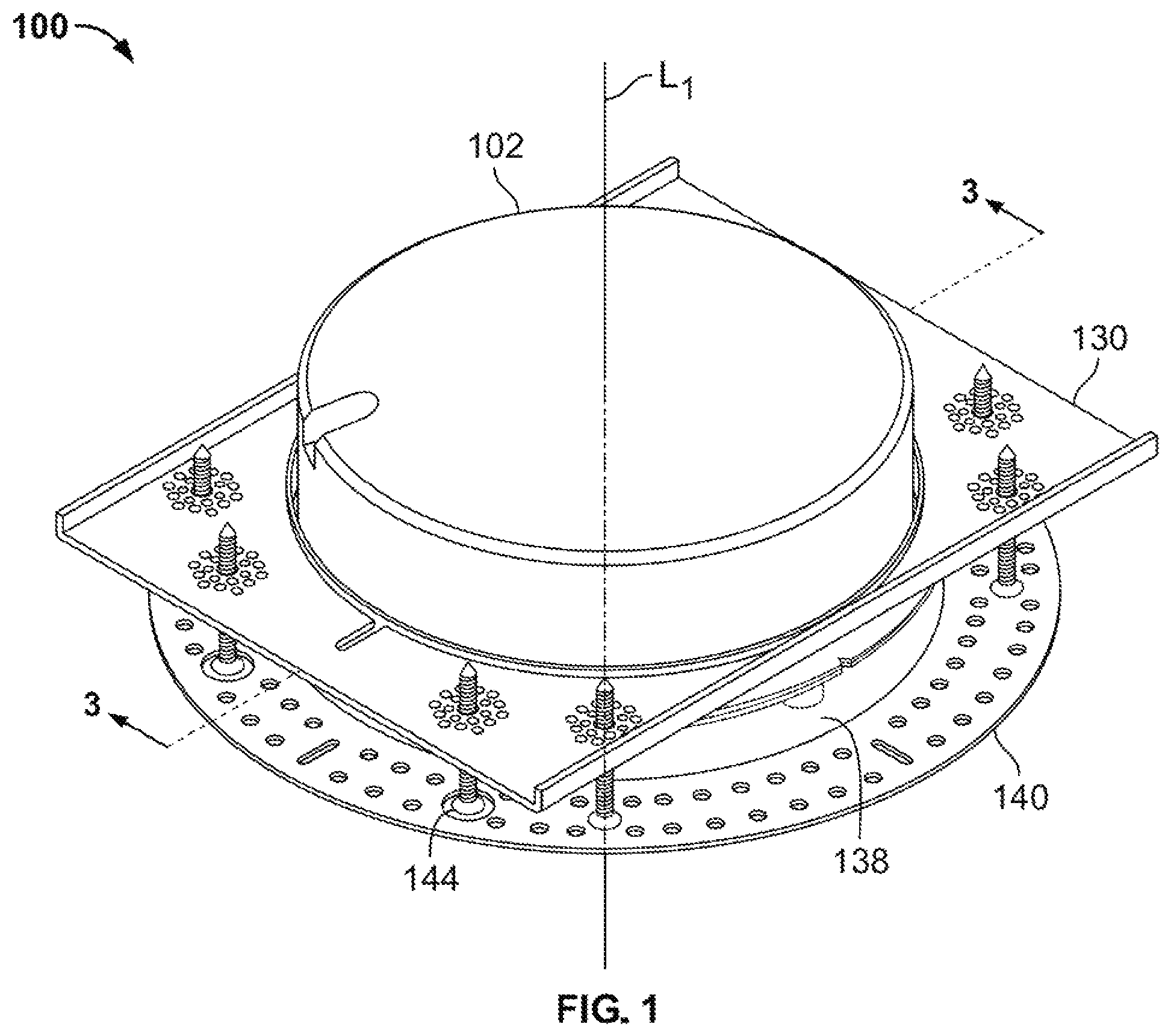 Patent US12104771 — Small aperture light emitting diode (“LED”) lighting — Figure 1