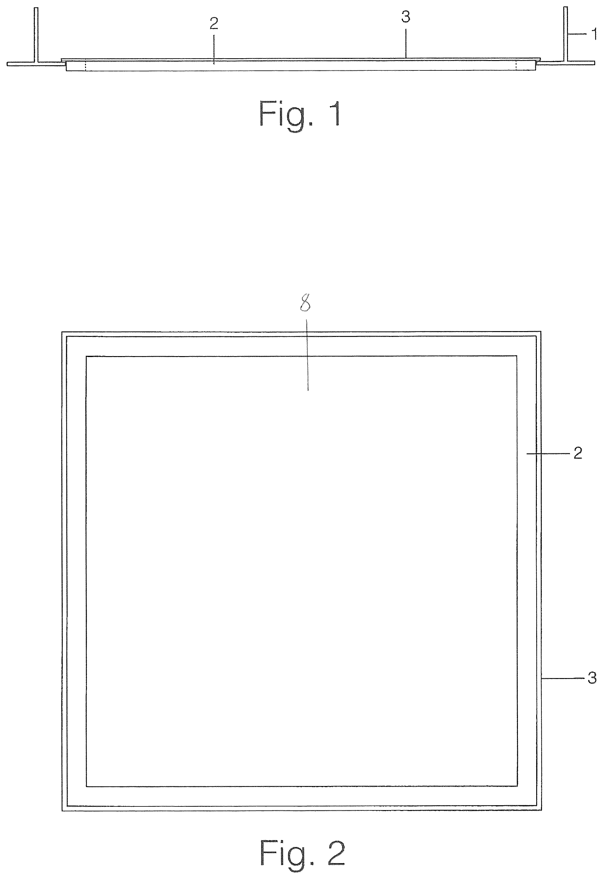 Patent US12104782 Figure 1 – Acoustic panel with LED light fixture