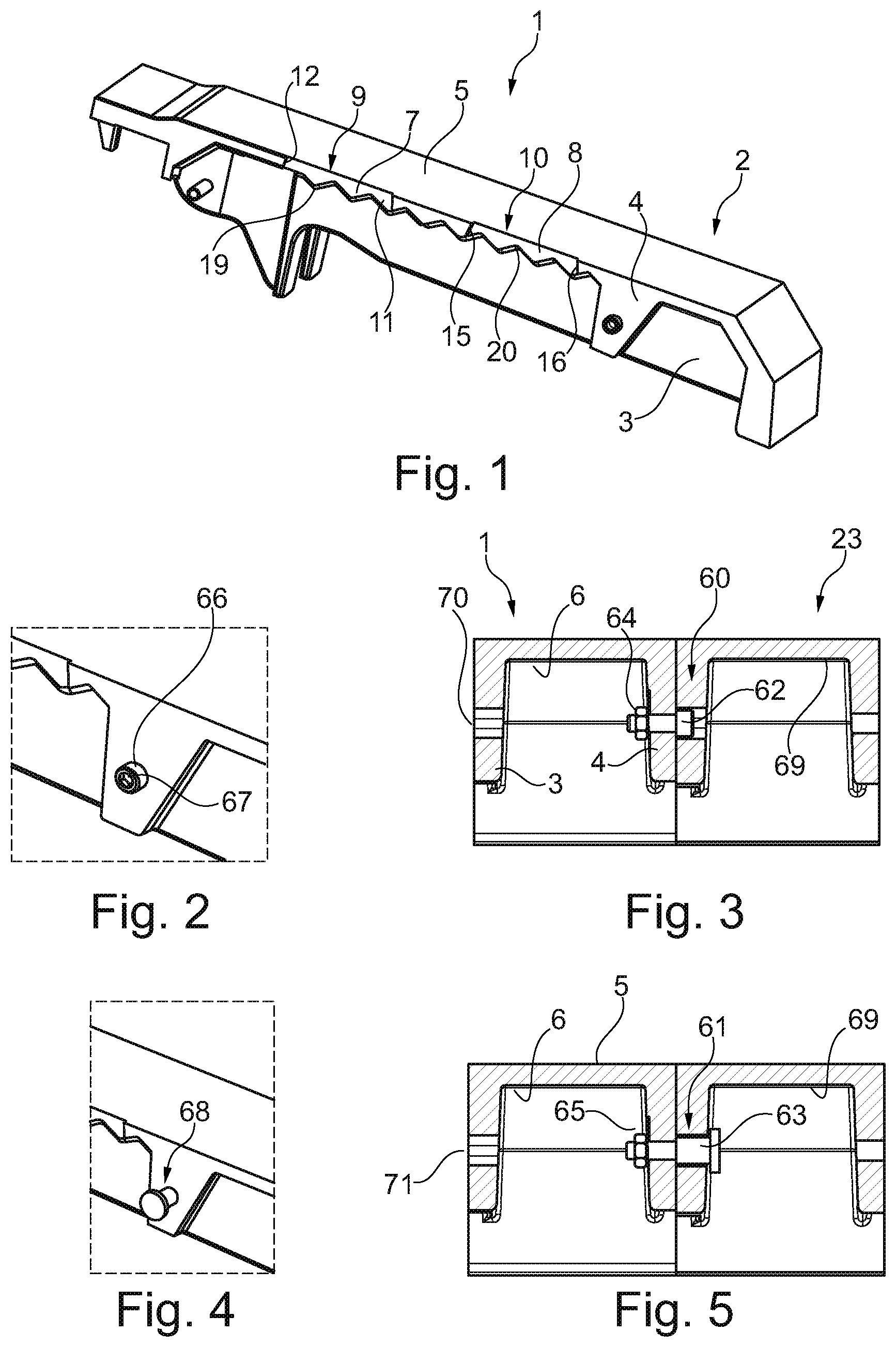 Patent US12104787 — Grate bar, grate bar arrangement, and method for operating a grate bar arrangement — Figure 1
