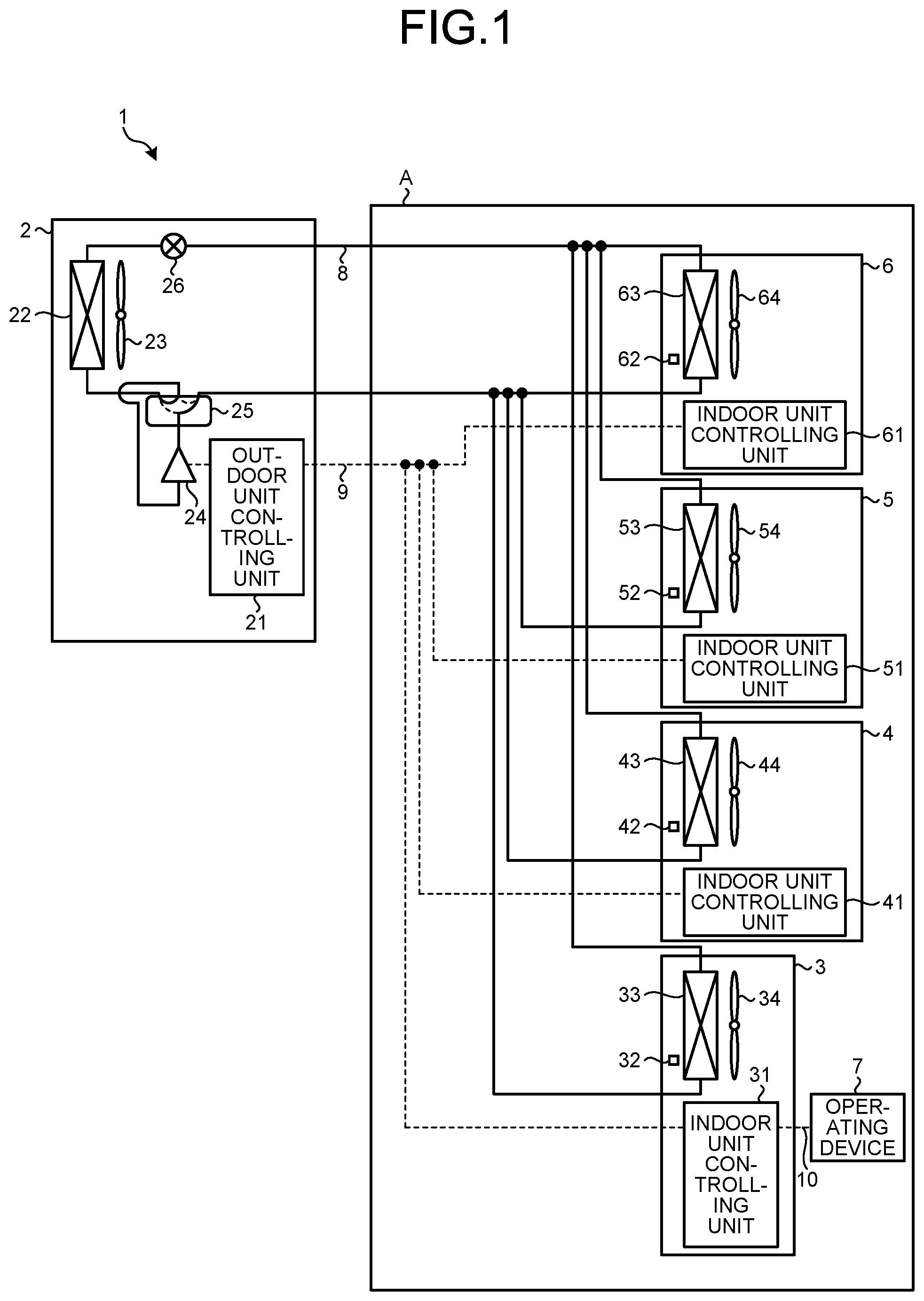 Patent US12104811 — Air conditioner with temperature prediction capability — Figure 1