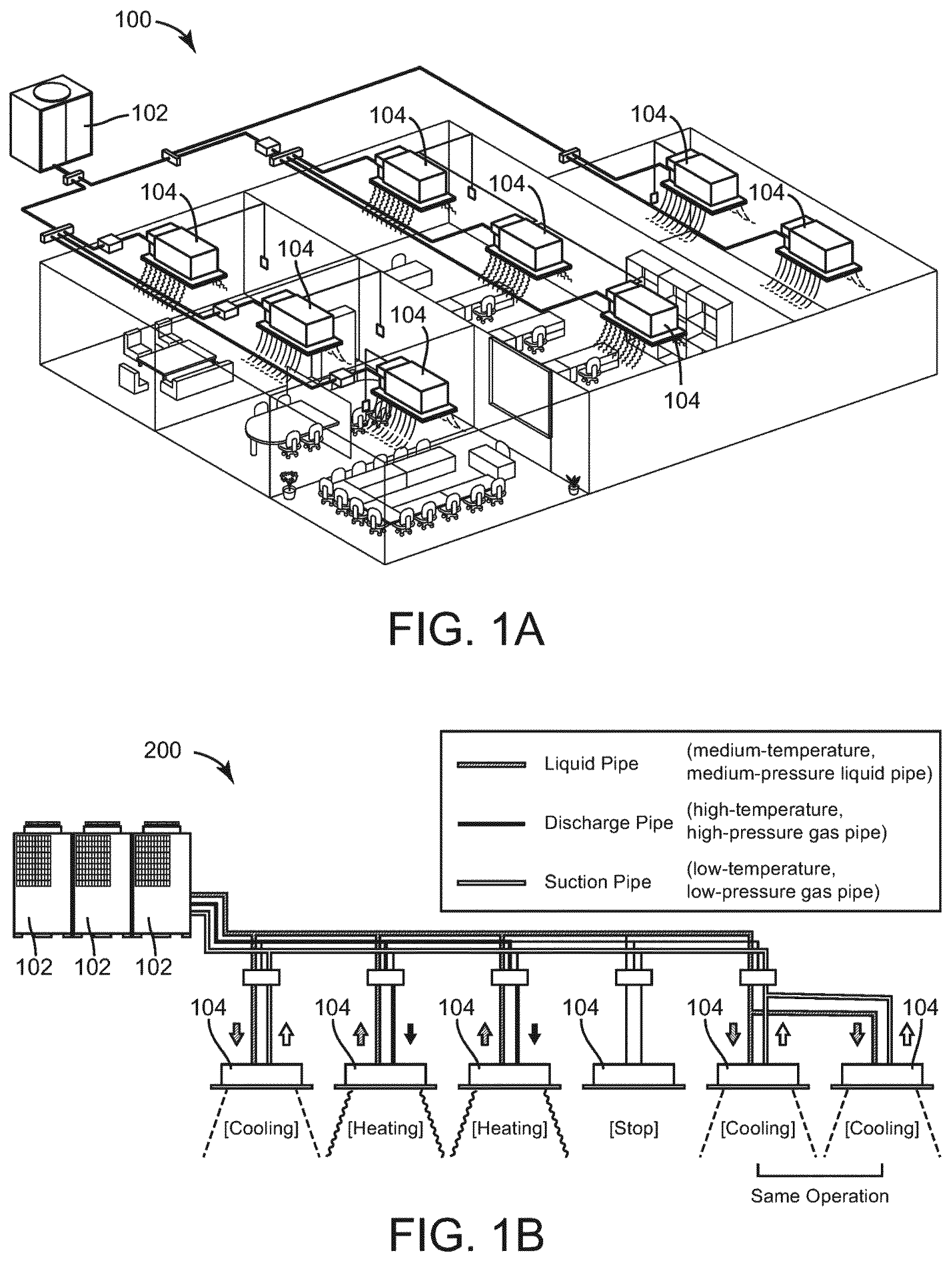 Patent US12104812 — Variable refrigerant flow system with zone grouping control feasibility estimation — Figure 1