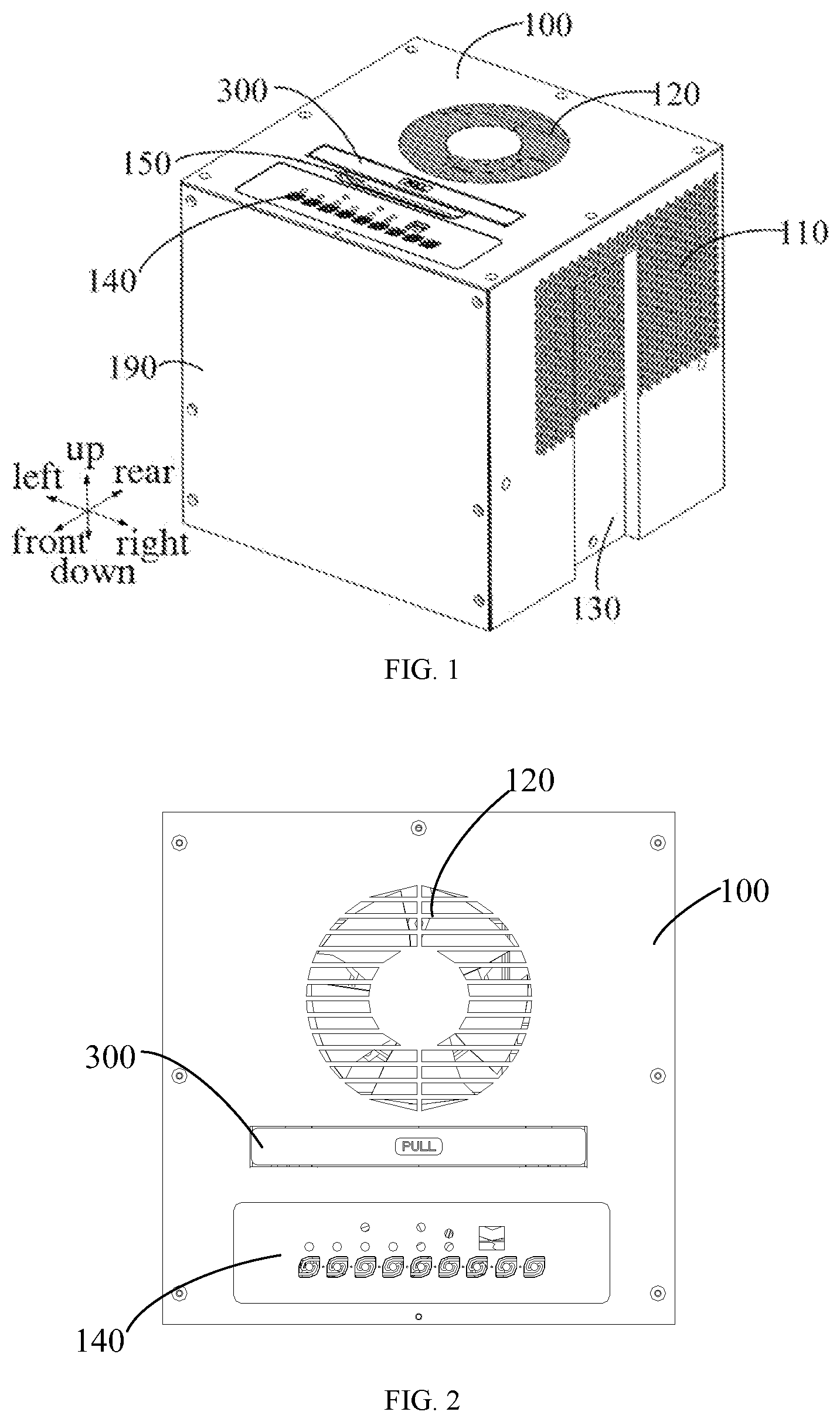 Patent US12104822 — Dehumidifier with nesting water tank — Figure 1