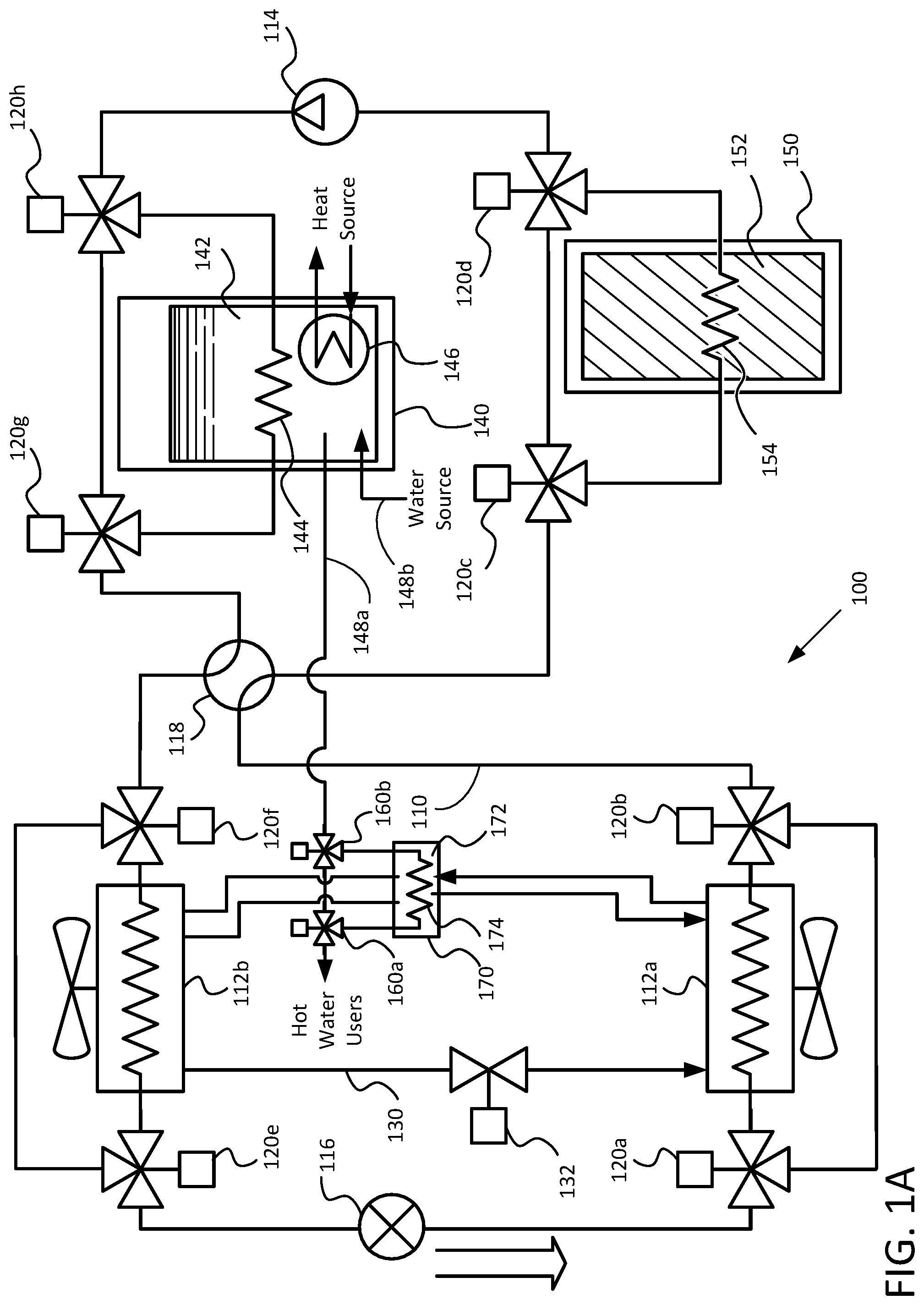 Patent US12104830 — Thermal energy reservoirs and heat pump systems — Figure 1