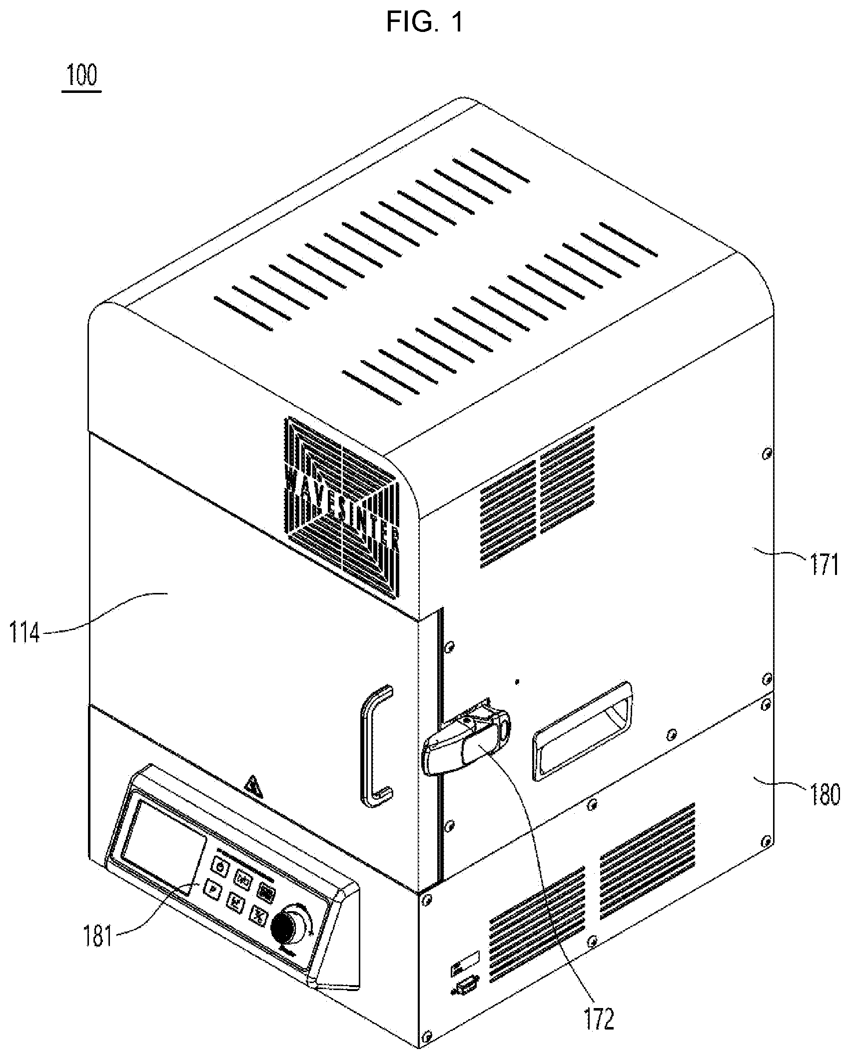Patent US12104852 Figure 1 – Sintering apparatus