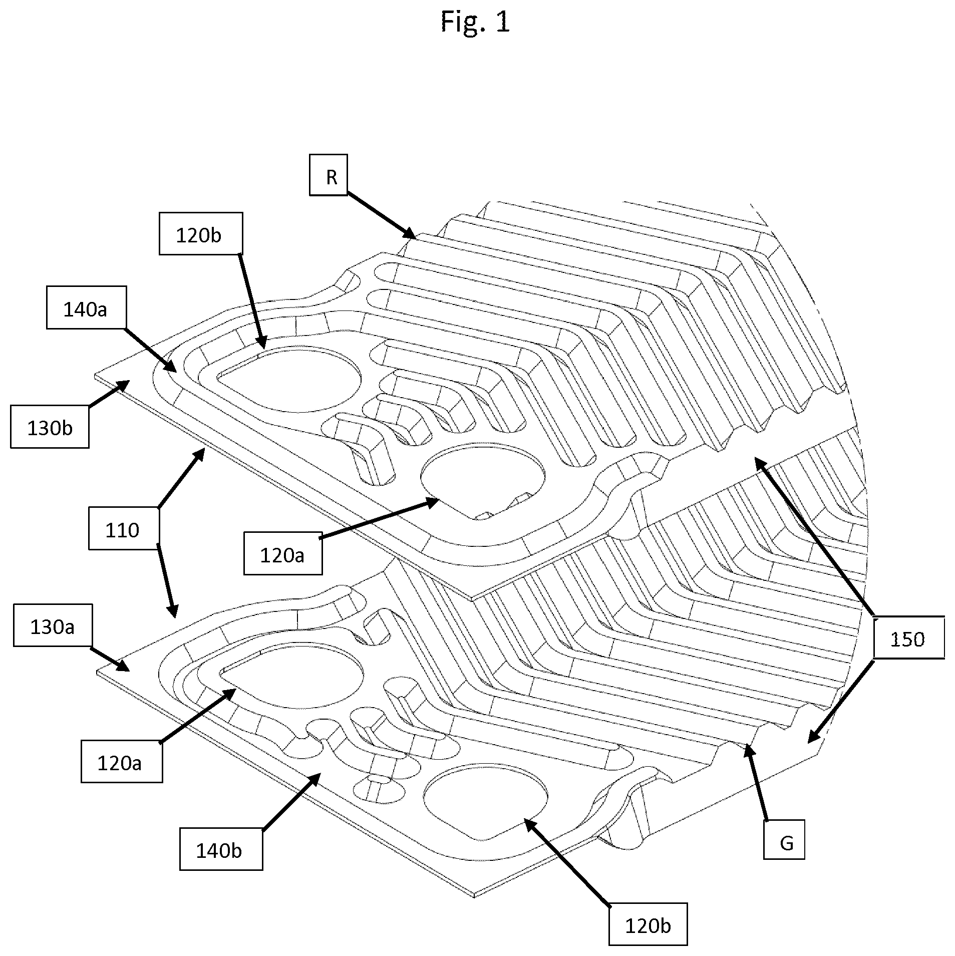 Patent US12104863 — Heat exchanger — Figure 1