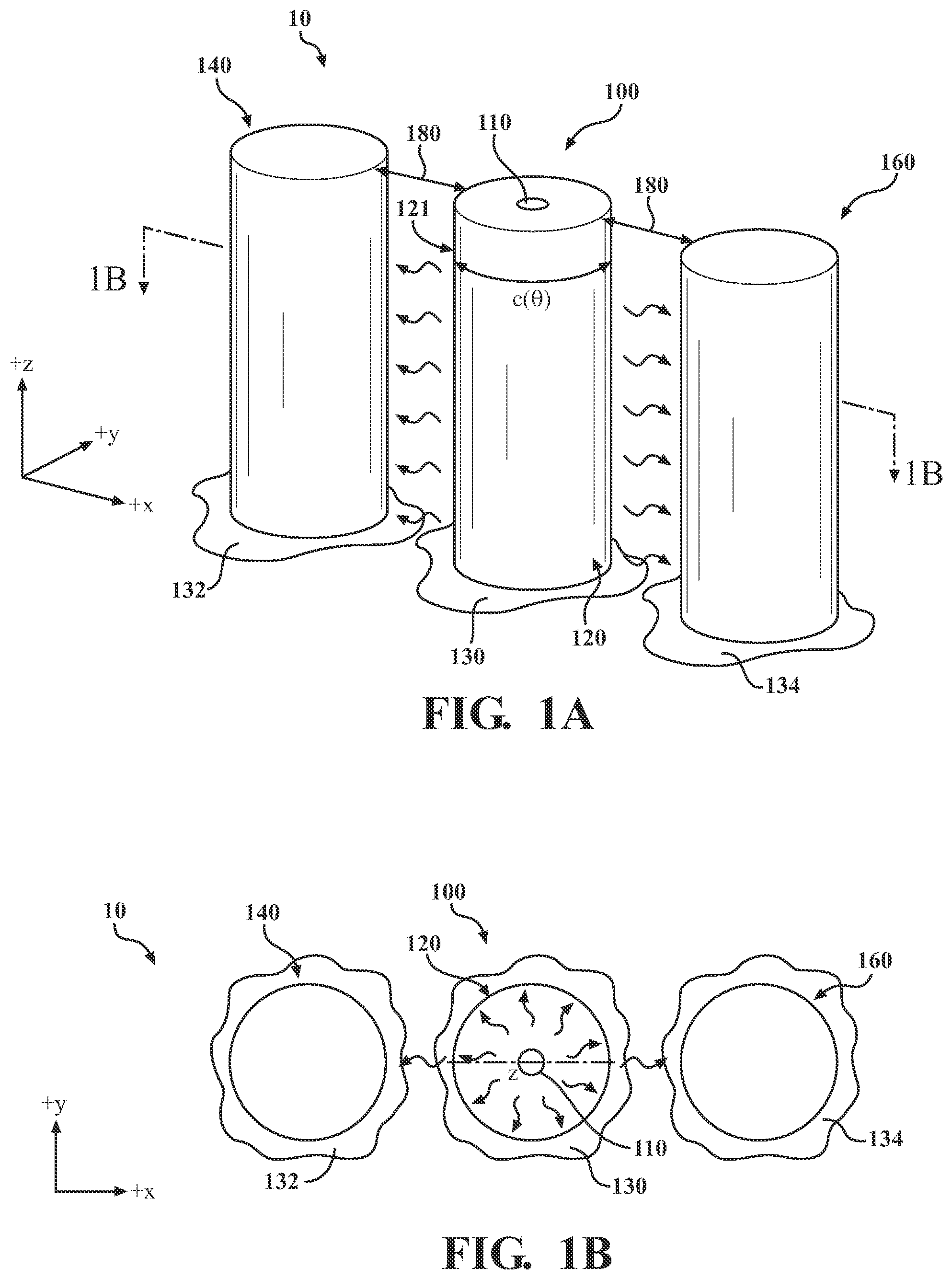 Patent US12104864 Figure 1 – Thermal metamaterials for directional emission in heat transfer systems