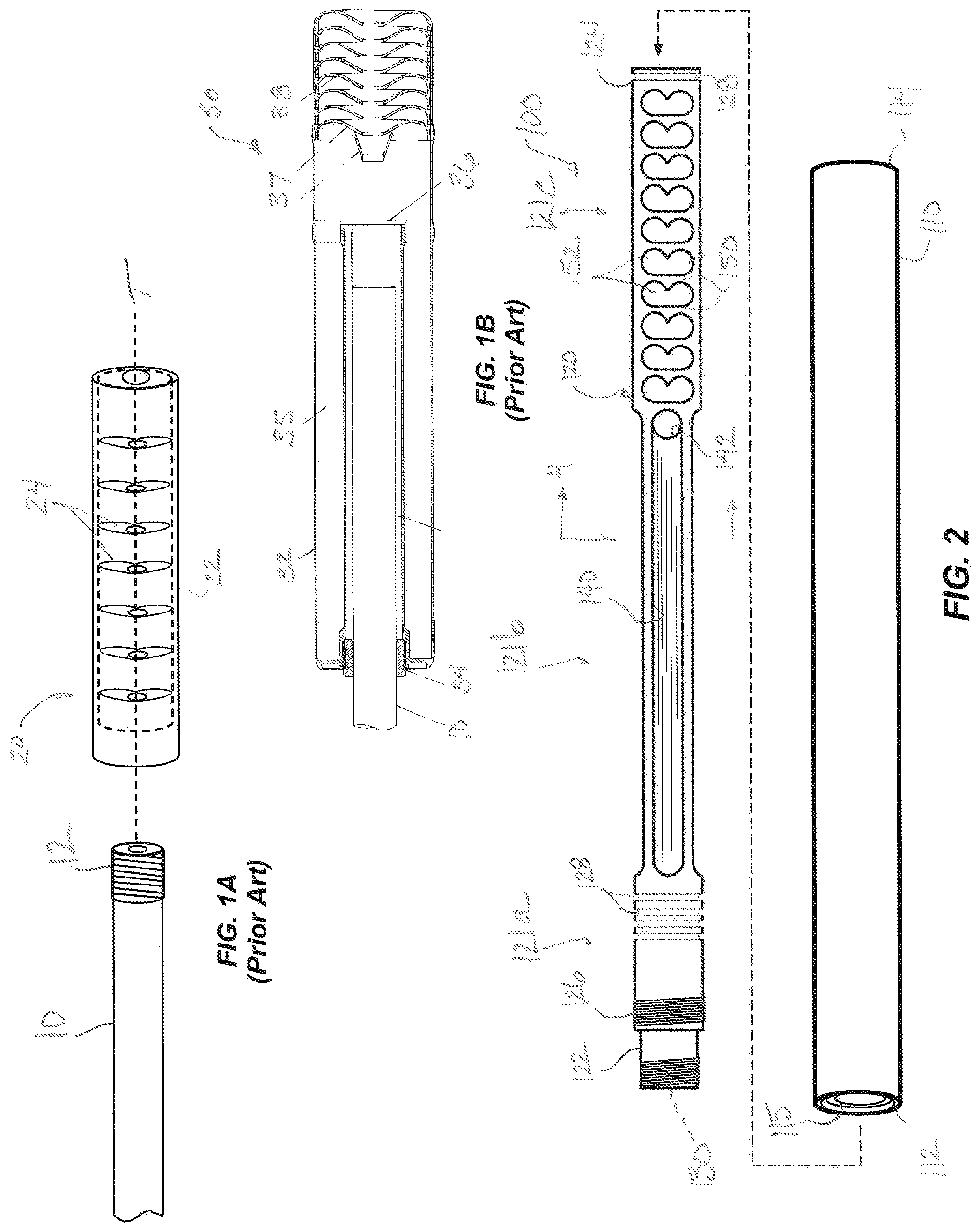 Patent US12104869 — Weapon barrel having integrated suppressor — Figure 1