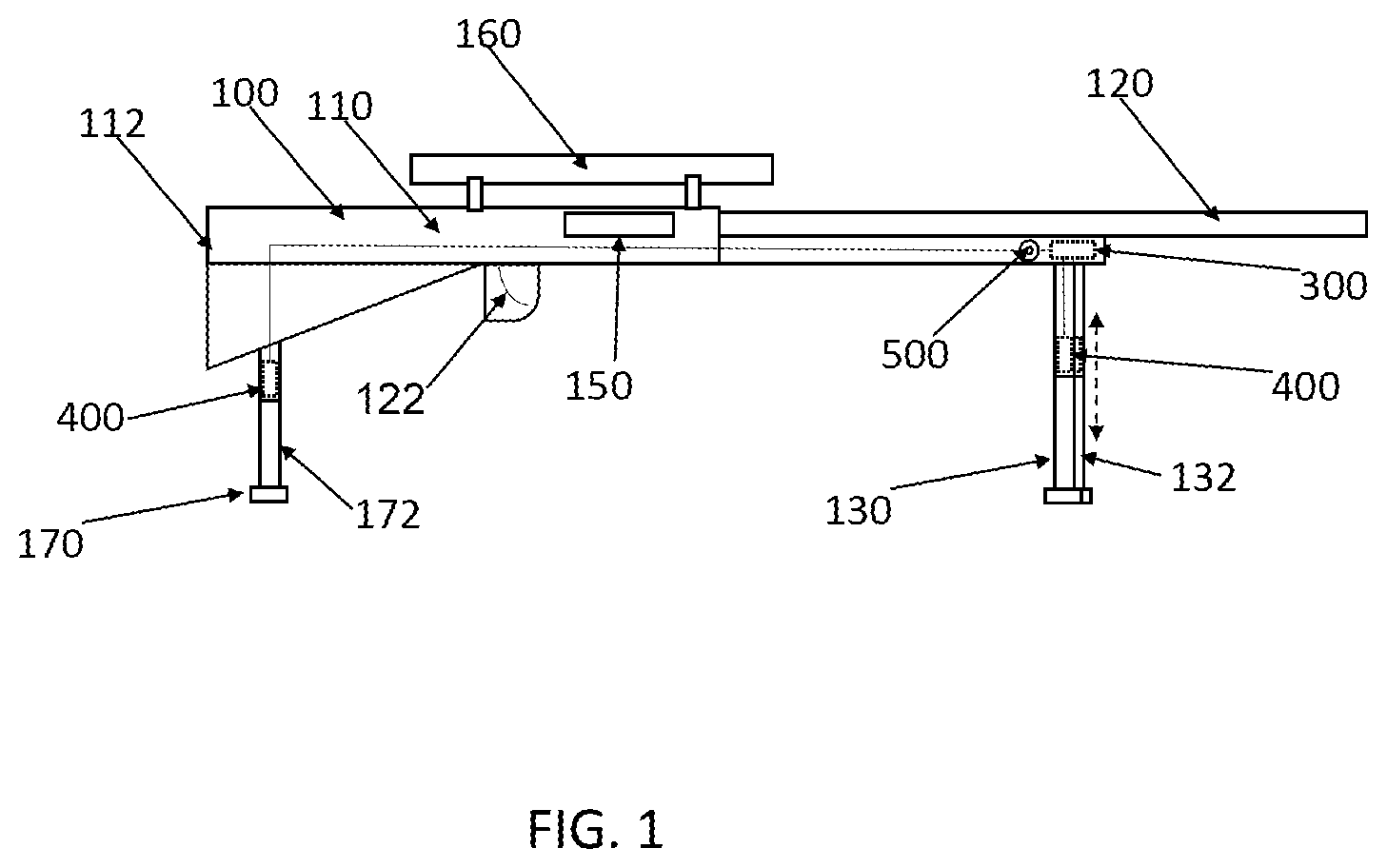 Patent US12104871 — Self-adjusting shooting rest — Figure 1