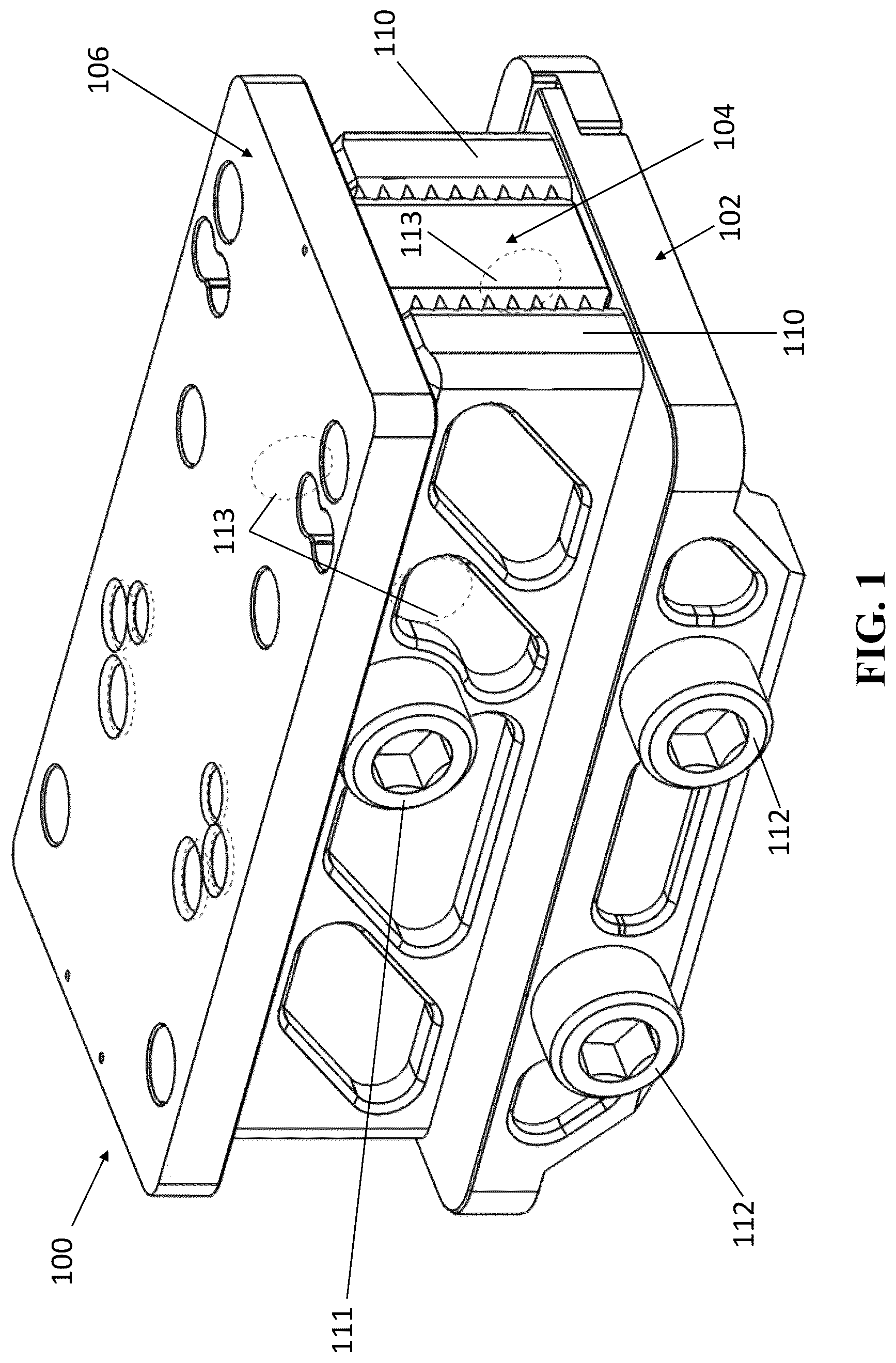 Patent US12104880 — Adjustable riser mount for optics — Figure 1