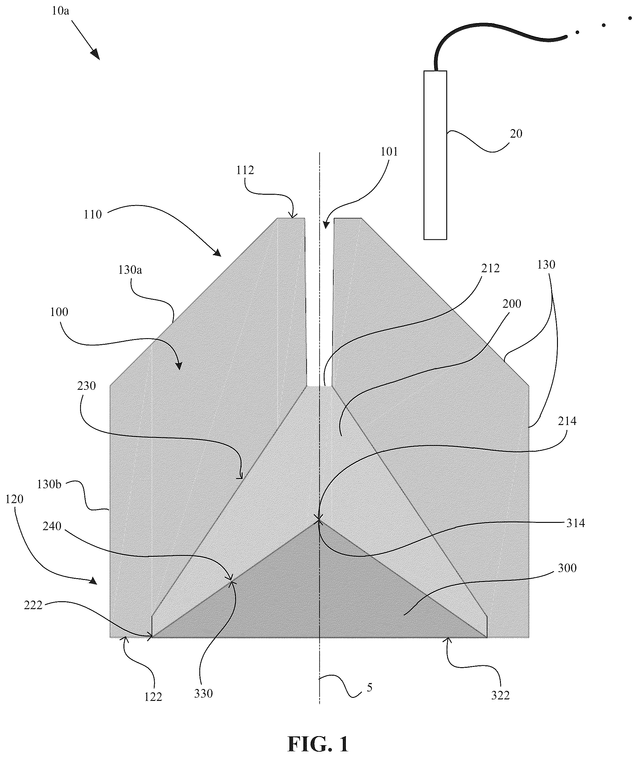 Patent US12104887 — Explosive device configured for producing a quasi-planar shock wave — Figure 1