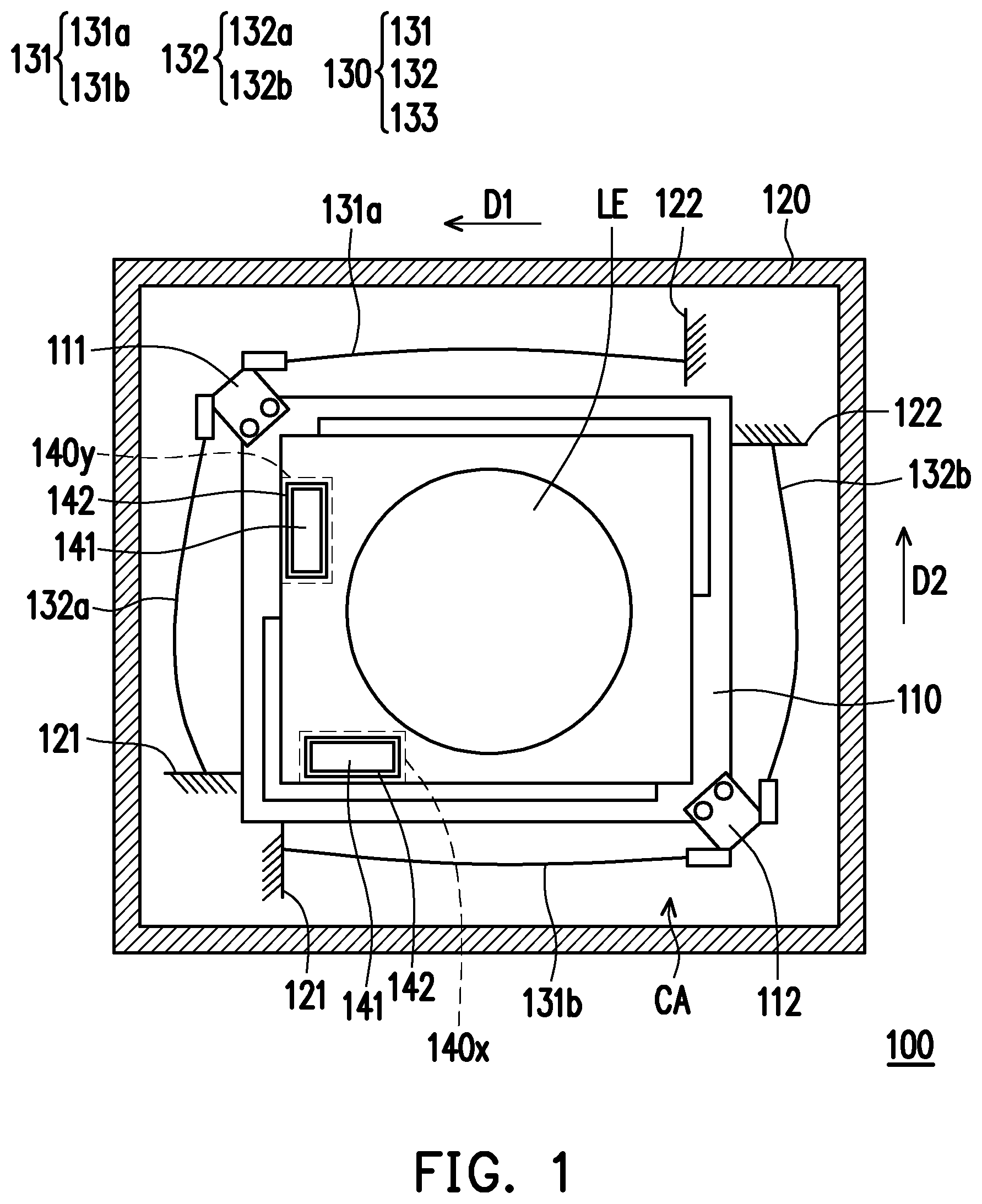 Patent US12104899 — Lens positioning device — Figure 1