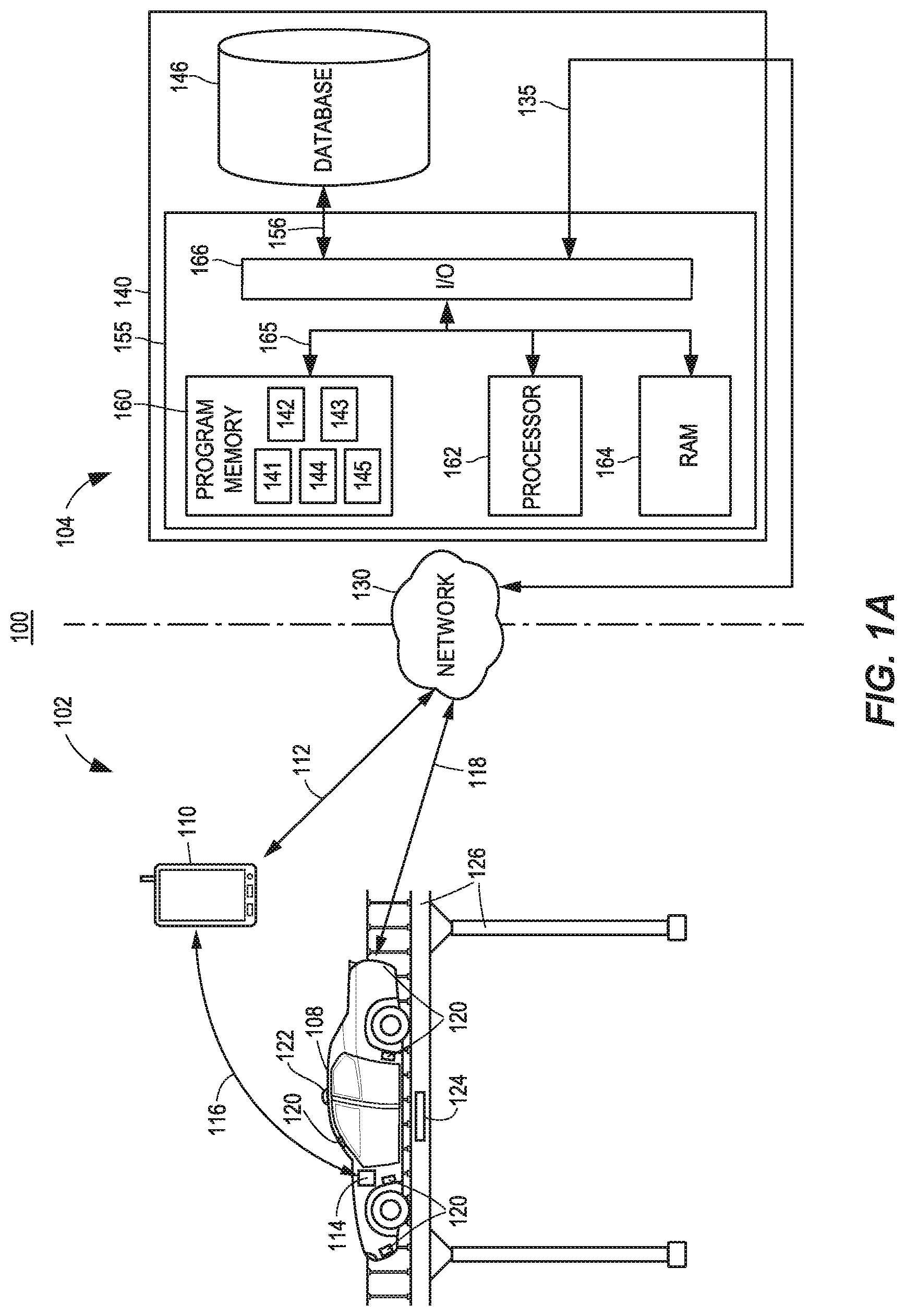 Patent US12104912 — Coordinated autonomous vehicle automatic area scanning — Figure 1