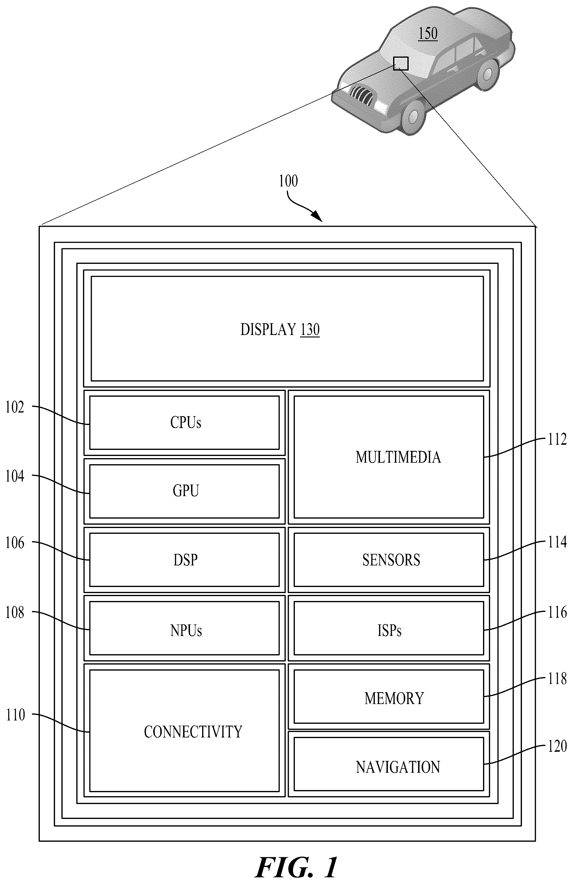Patent US12104922 Figure 1 – Synchronizing neighboring tiles in a high definition map
