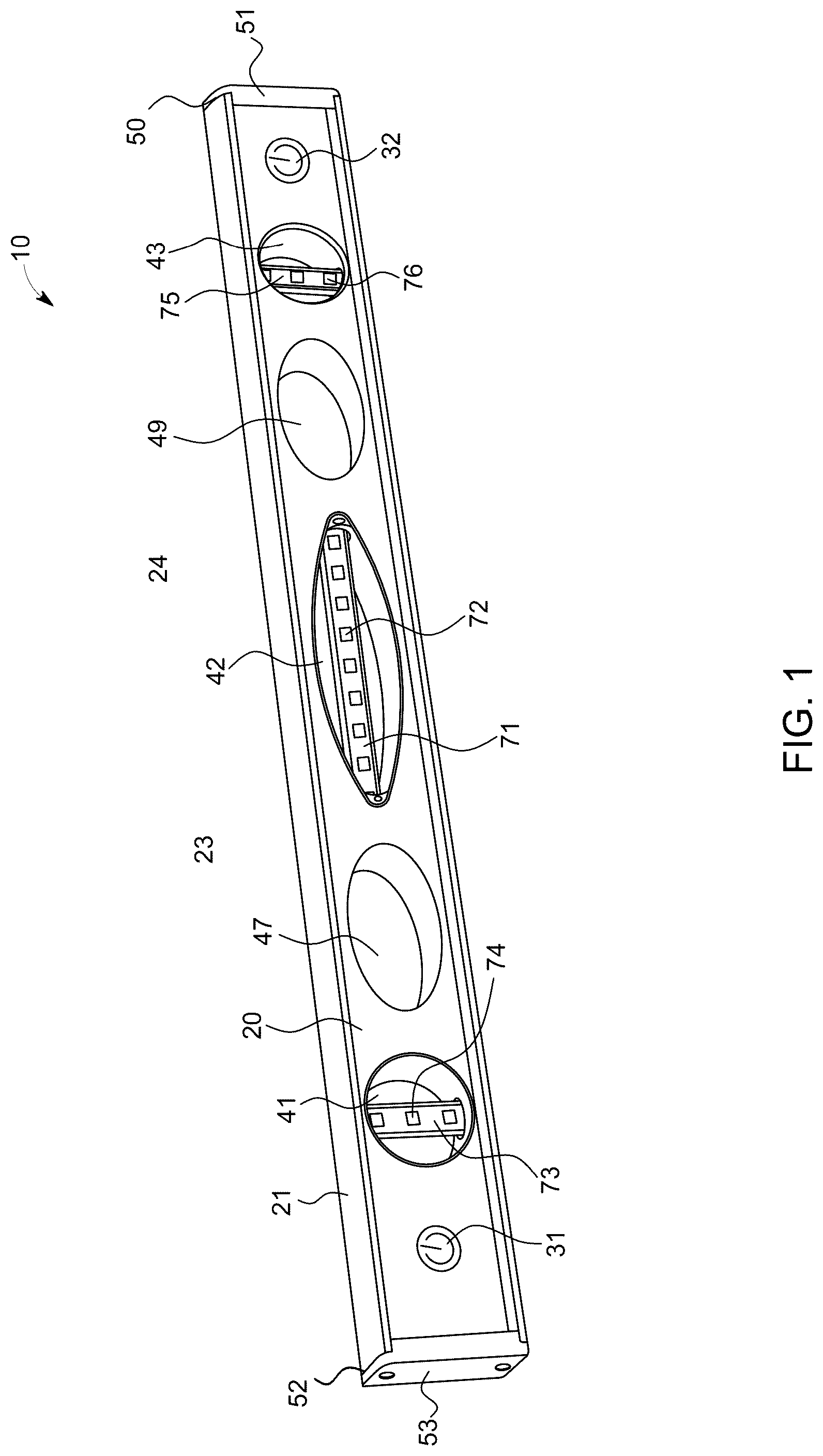 Patent US12104924 Figure 1 – LED light display level