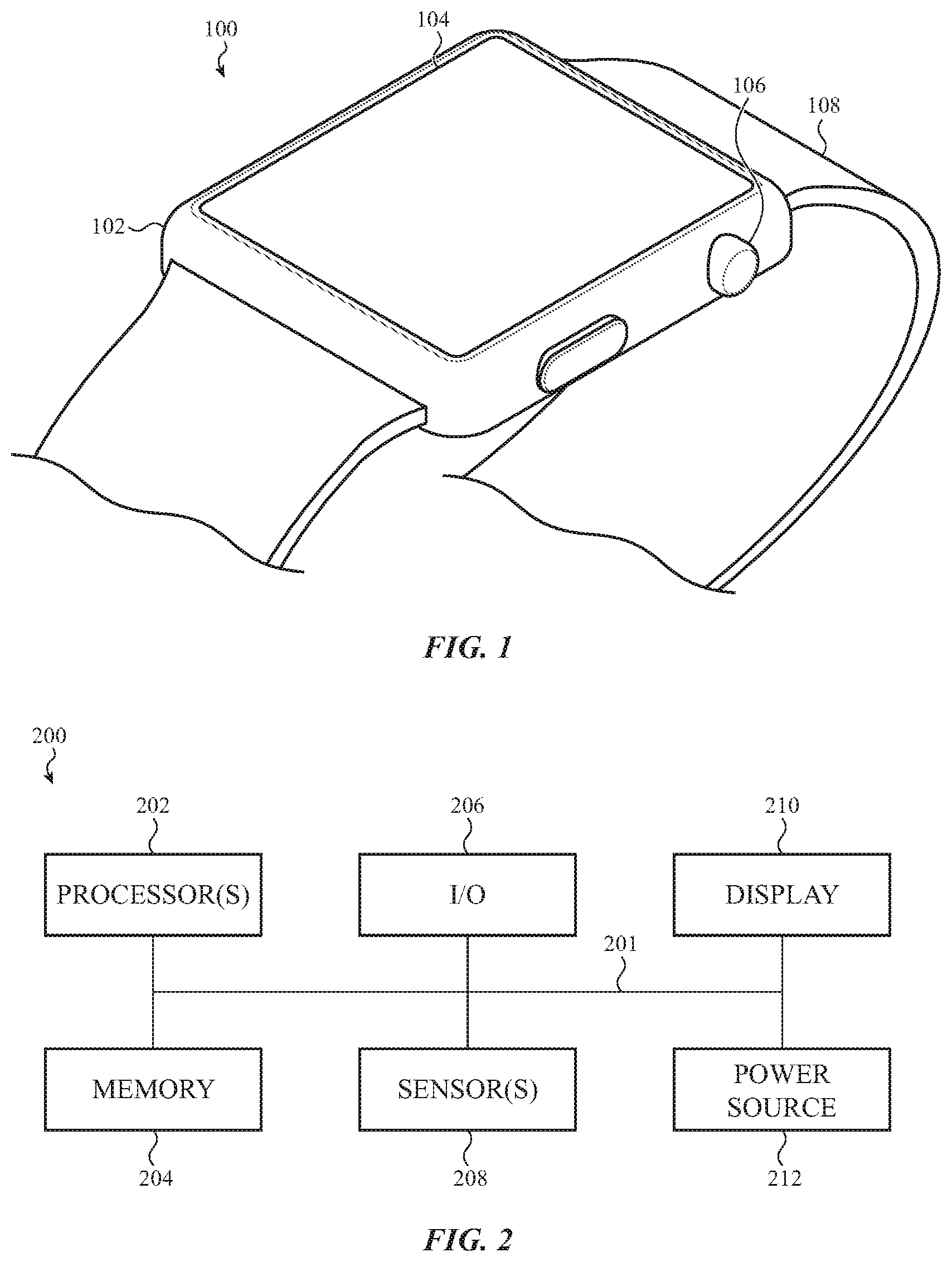 Patent US12104929 Figure 1 – Rotatable crown for an electronic device