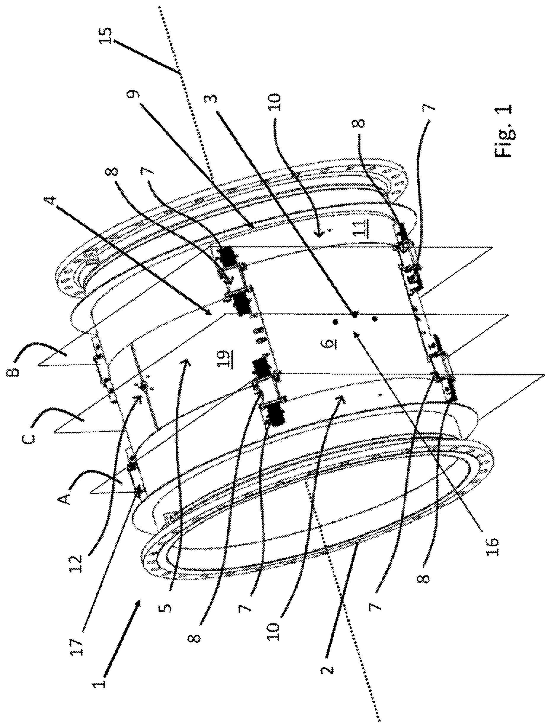 Patent US12104935 — Magnetic-inductive flow meter — Figure 1