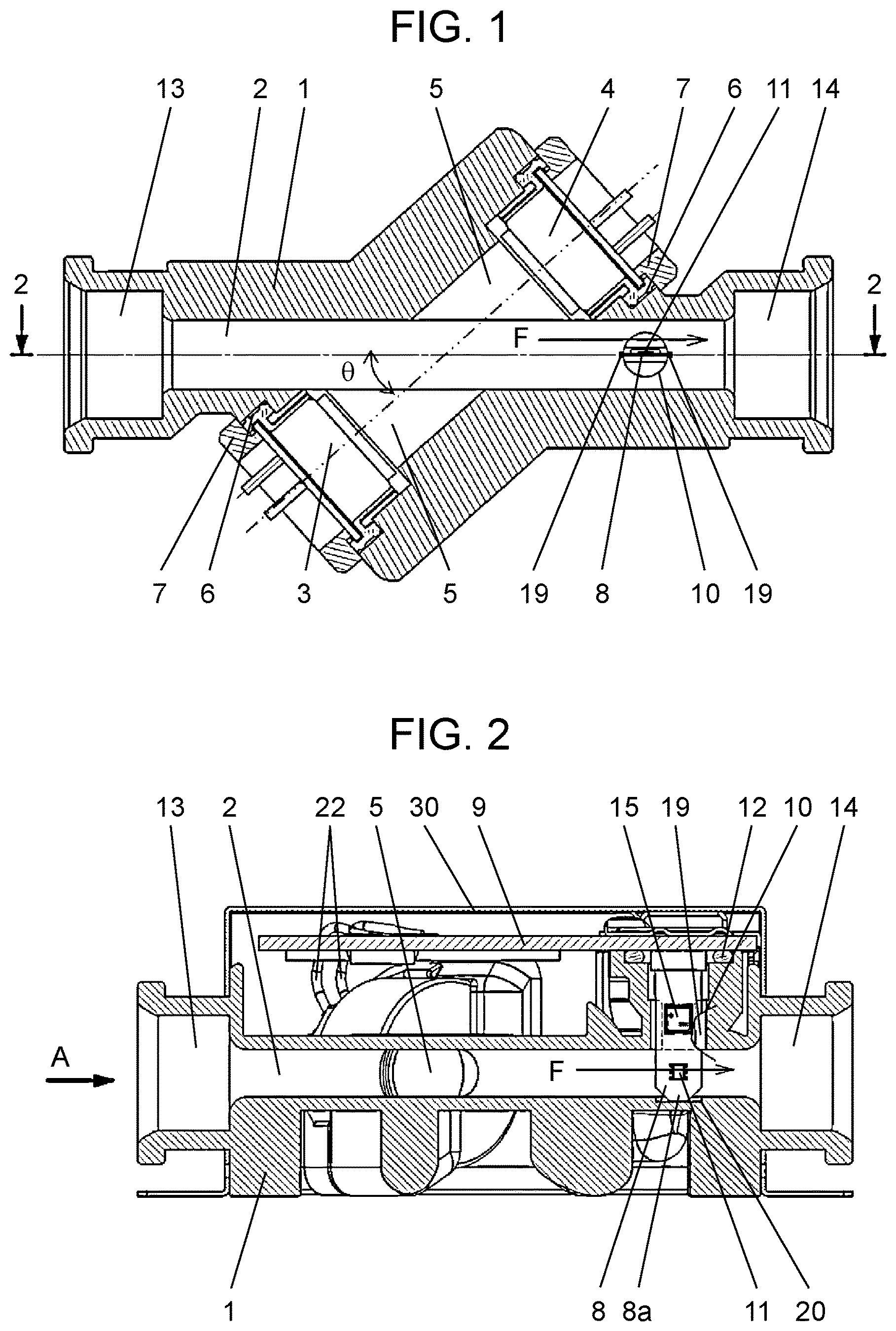 Patent US12104937 — Ultrasonic flowmeter — Figure 1