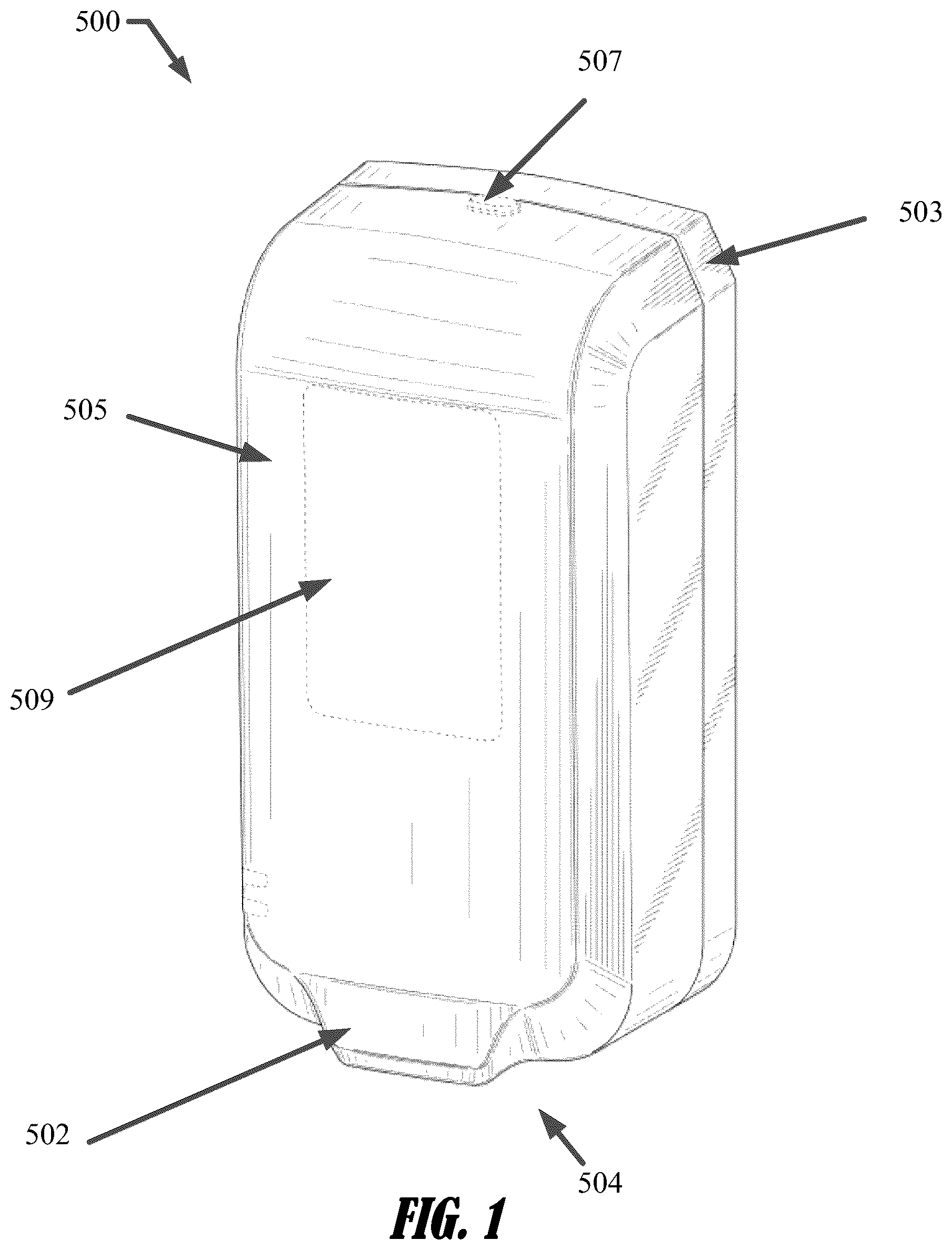 Patent US12104941 Figure 1 – Product level detection apparatuses and systems for fluid dispensers