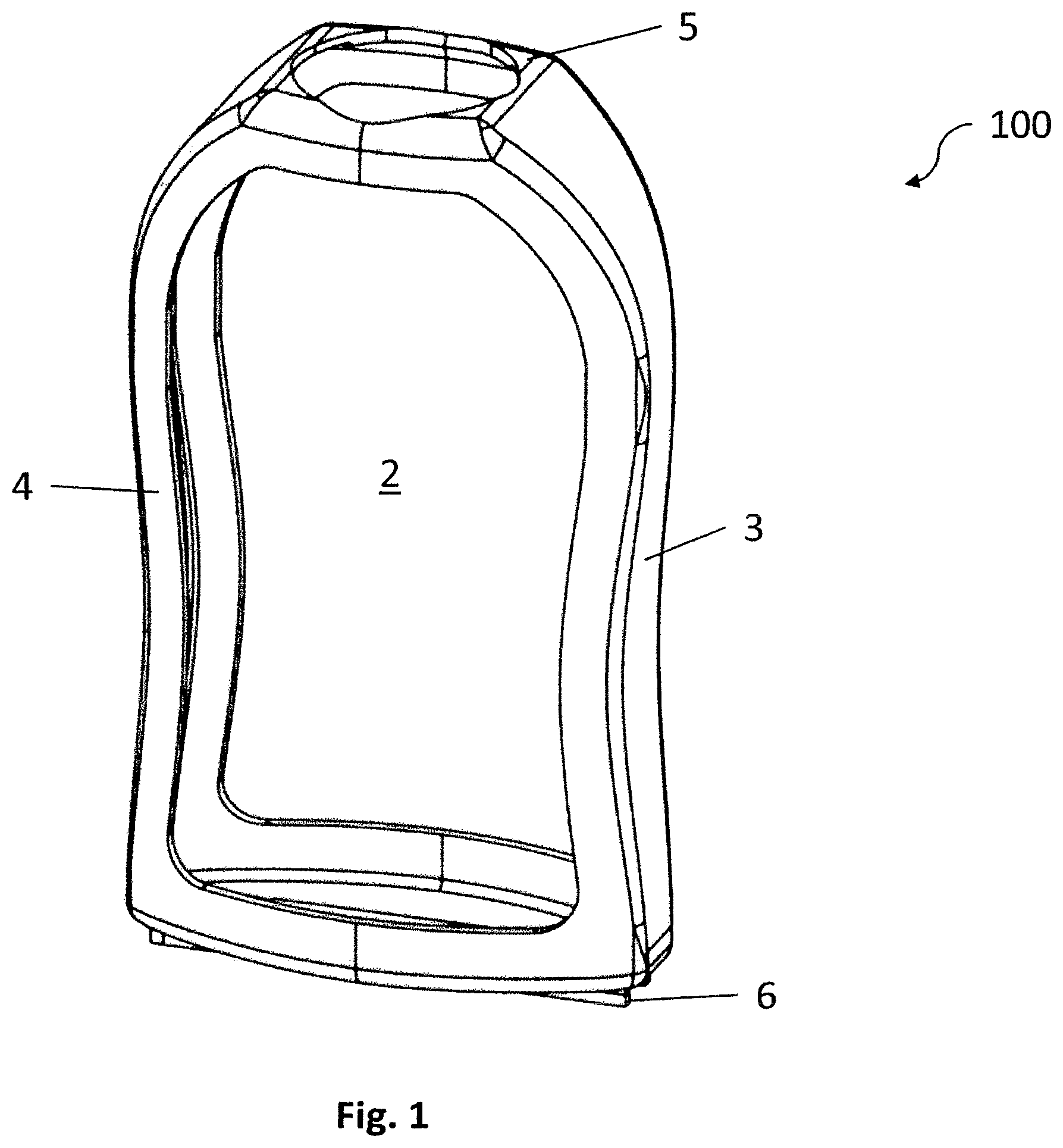 Patent US12104942 — Deformable sleeve with sensors, measurement unit configured to be mounted on the sleeve, method storing a parameter associated with a bottle encased in the sleeve and computer program — Figure 1