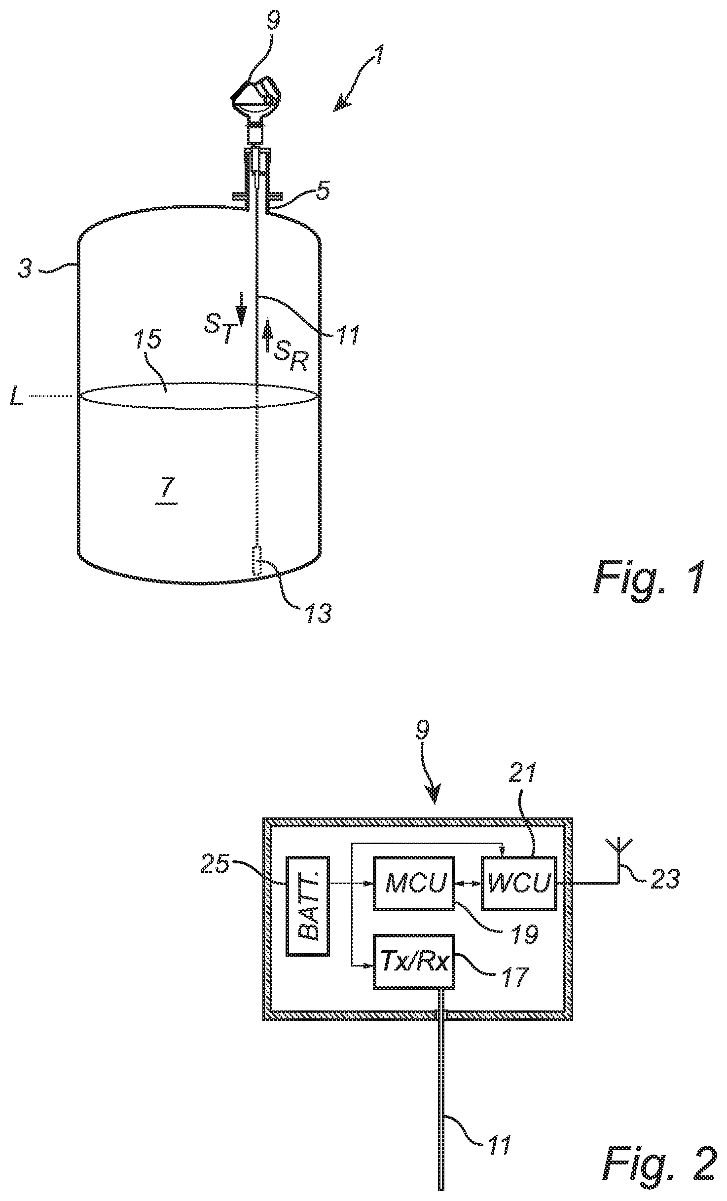 Patent US12104943 — Guided wave radar level gauge and method for controlling the guided wave radar level gauge — Figure 1