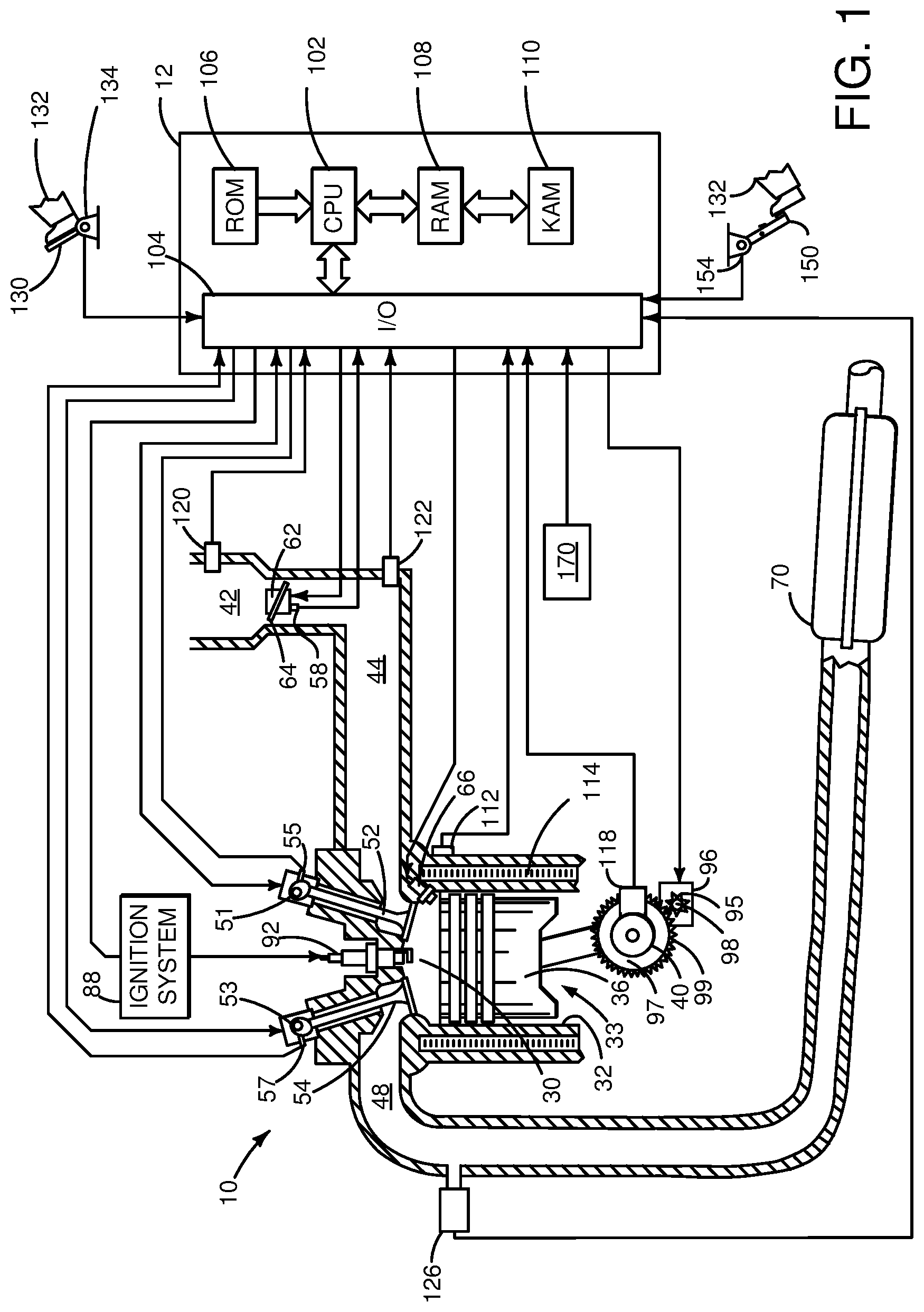 Patent US12104976 Figure 1 – Methods and systems for diagnosing transmission warm-up valve