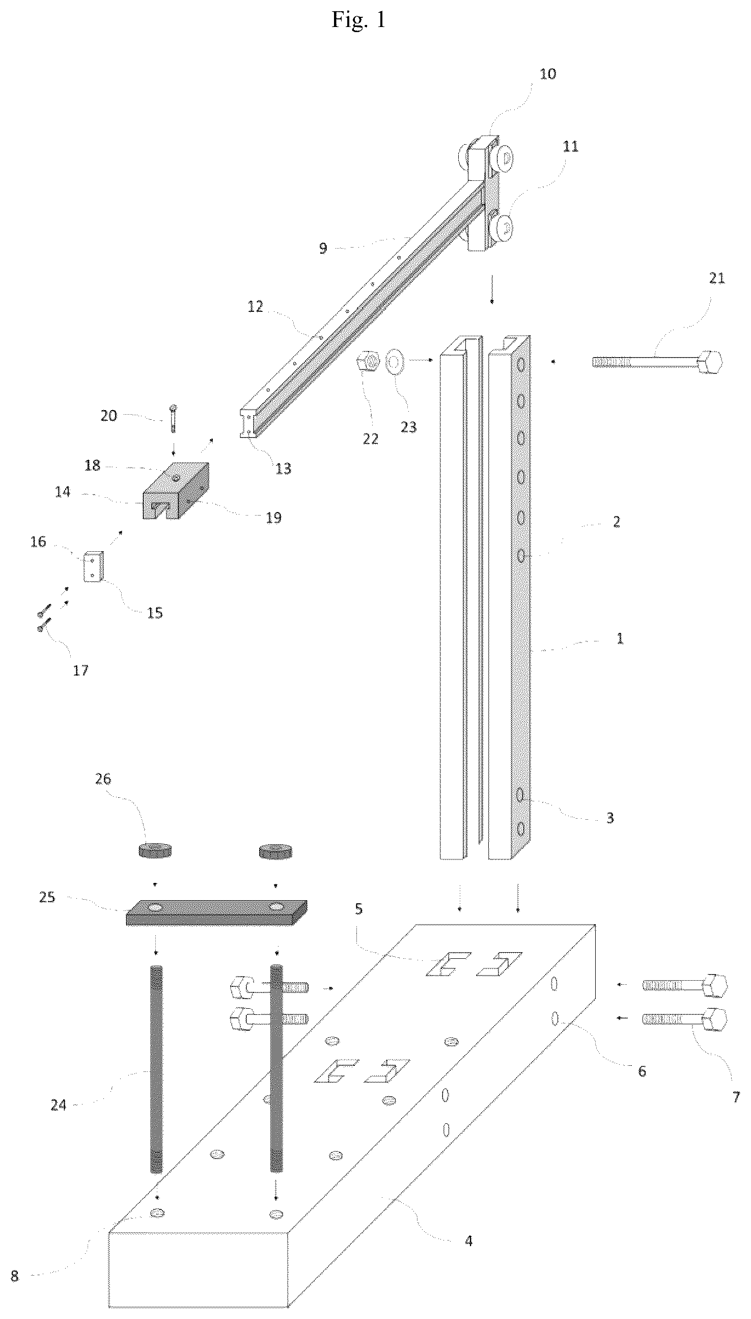 Patent US12105015 — Concrete test loading frame — Figure 1