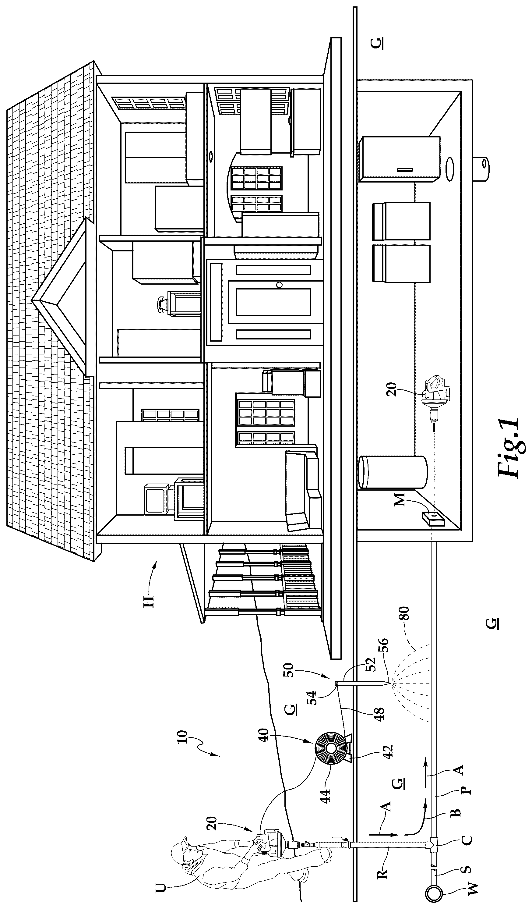 Patent US12105040 Figure 1 – Lead detection system for underground pipes