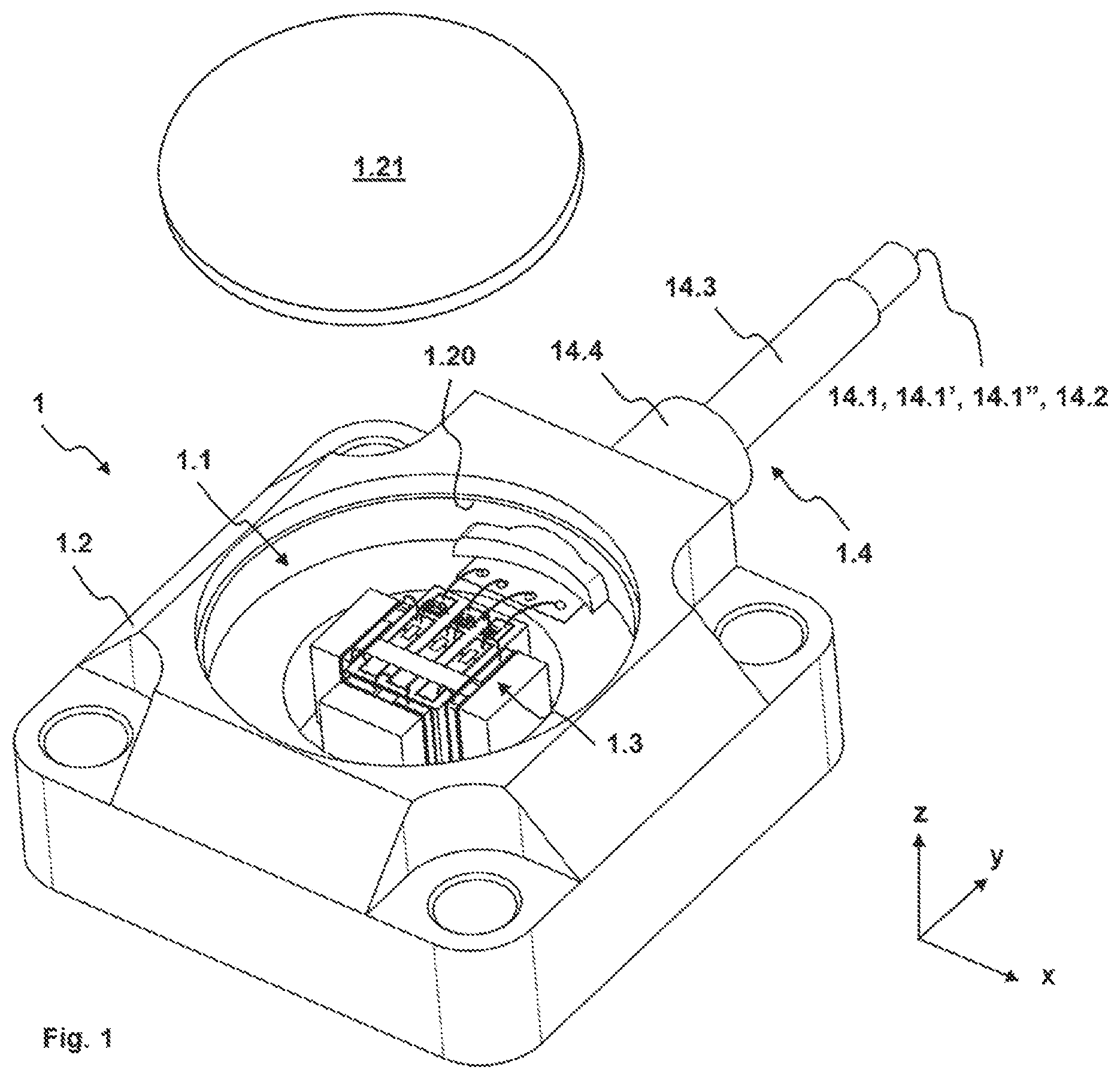 Patent US12105112 — Acceleration transducer — Figure 1