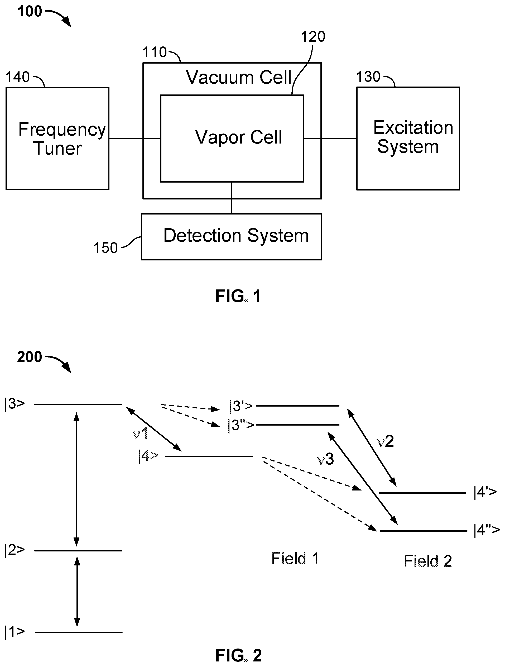 Patent US12105129 — Wideband tunable rydberg microwave detector — Figure 1