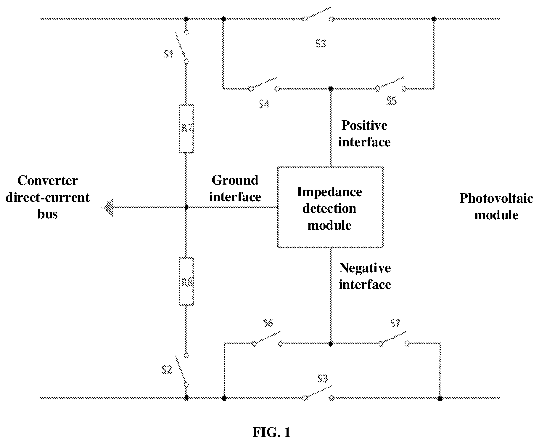Patent US12105135 — Insulation impedance detection circuit, impedance detection method, converter and photovoltaic centrifuge — Figure 1