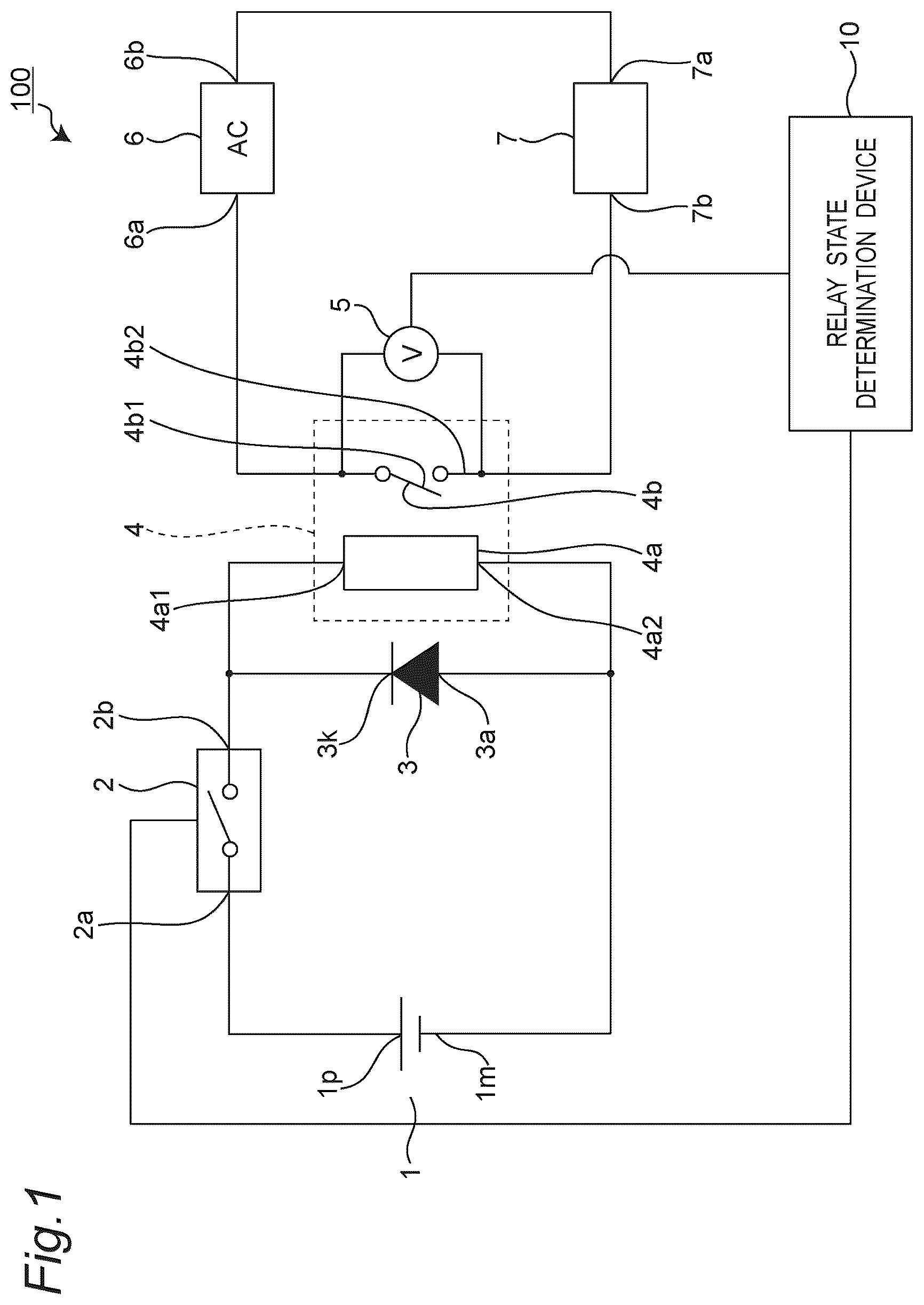 Patent US12105147 — Relay state determination device, relay state determination system, relay state determination method, and program — Figure 1