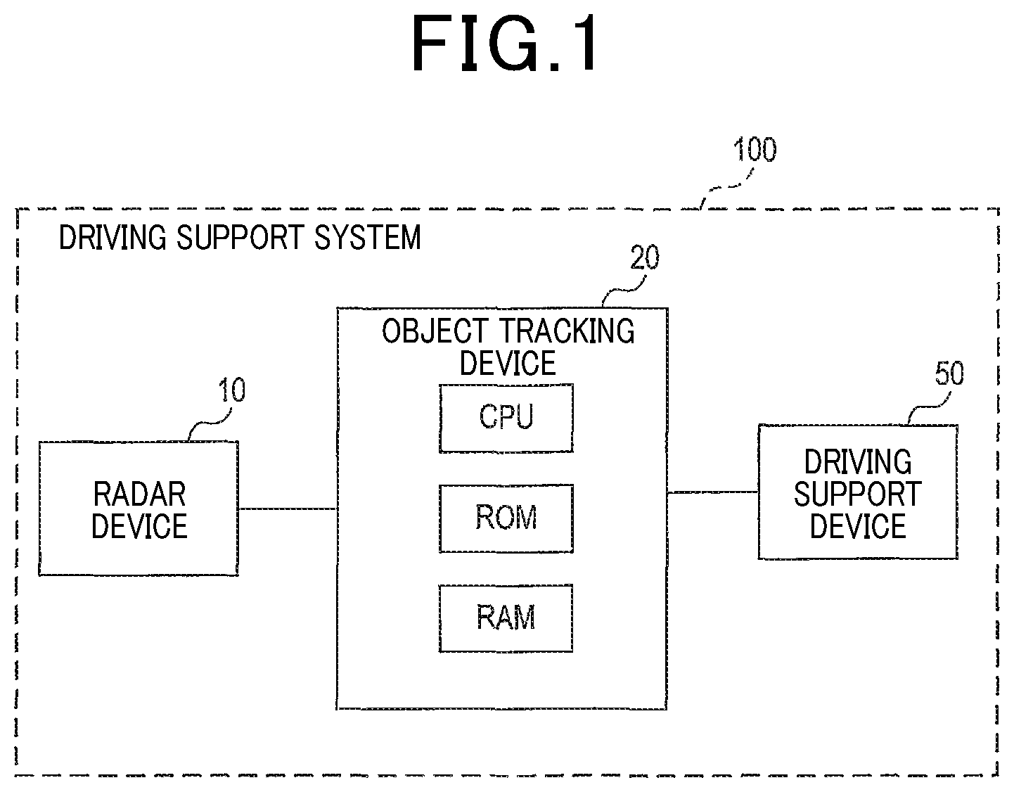 Patent US12105186 — Object tracking device — Figure 1