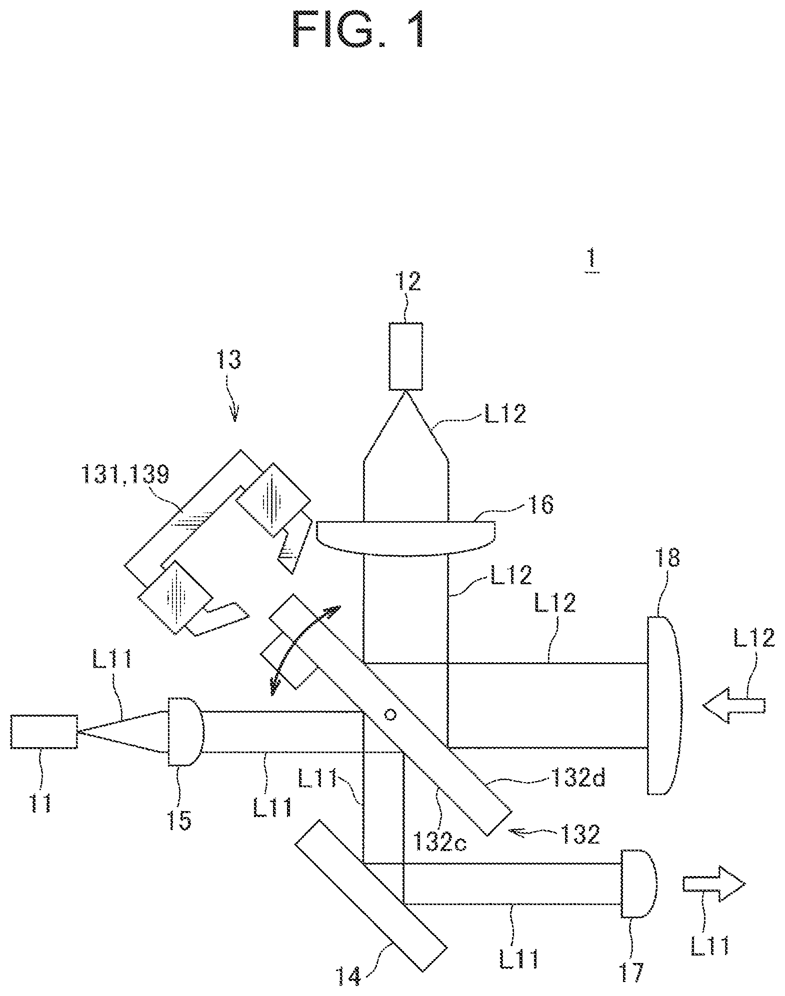 Patent US12105221 — Reflector with actuator, optical scanner, and mirror actuator — Figure 1