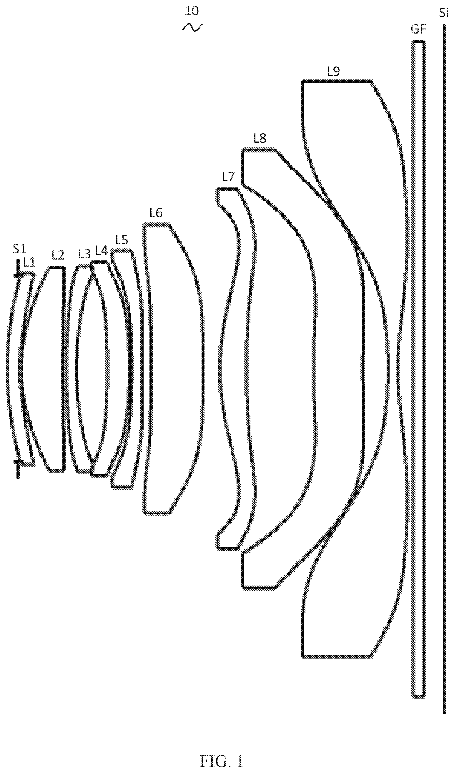 Patent US12105258 — Camera optical lens — Figure 1