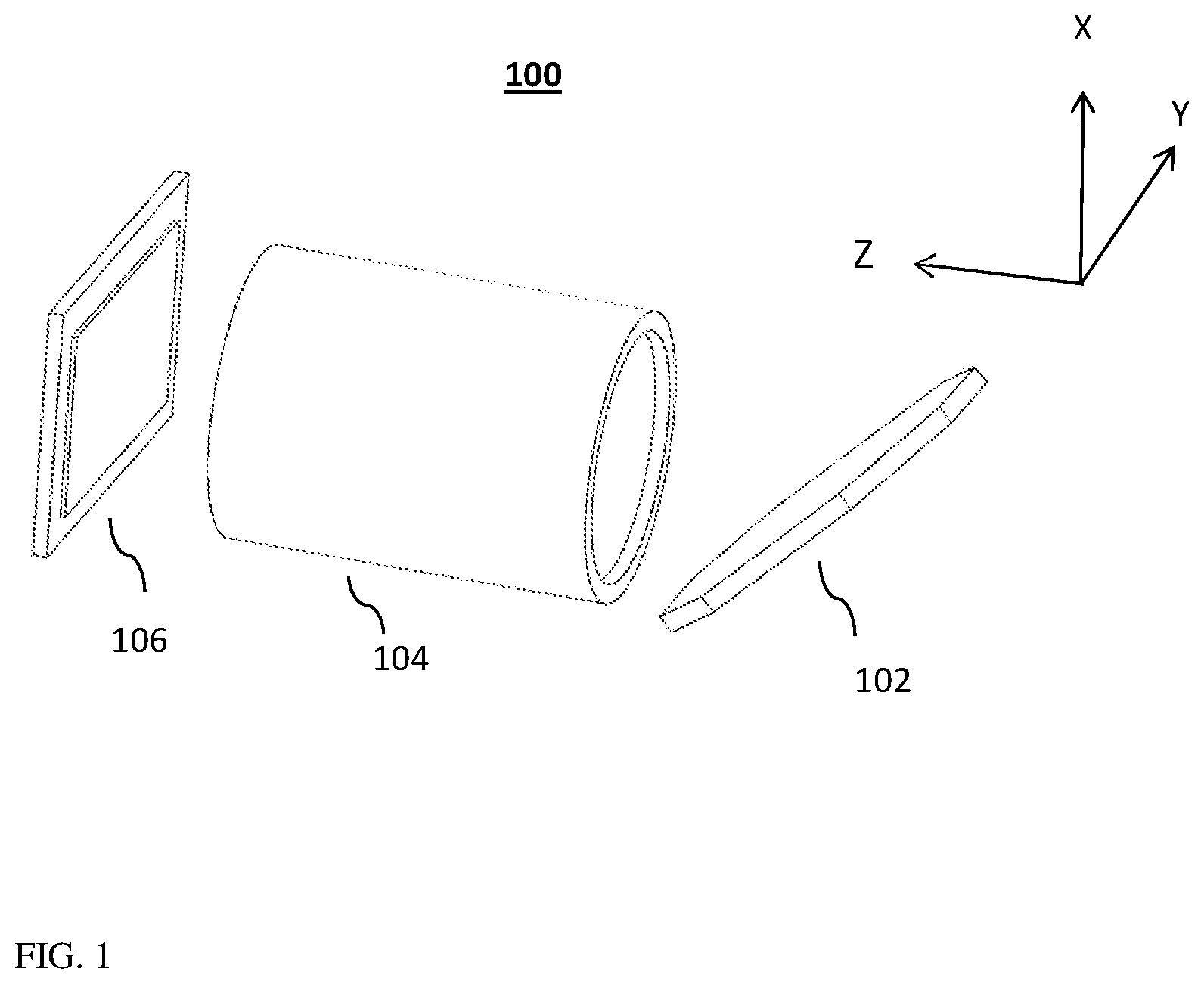 Patent US12105267 — Auto focus and optical image stabilization in a compact folded camera — Figure 1