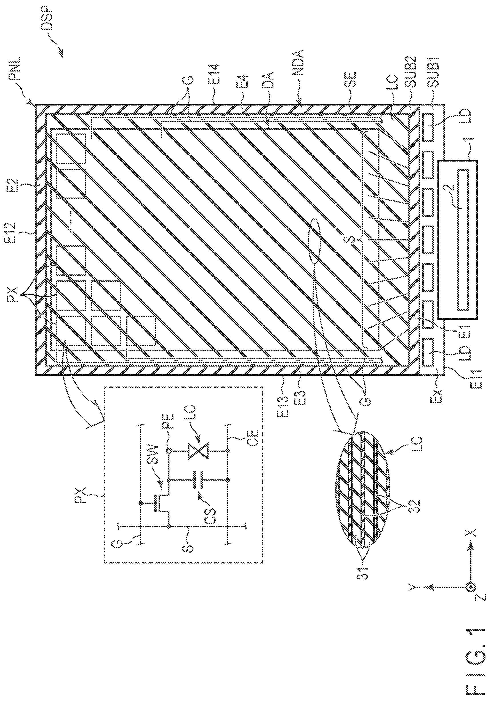 Patent US12105286 — Display device and helmet — Figure 1