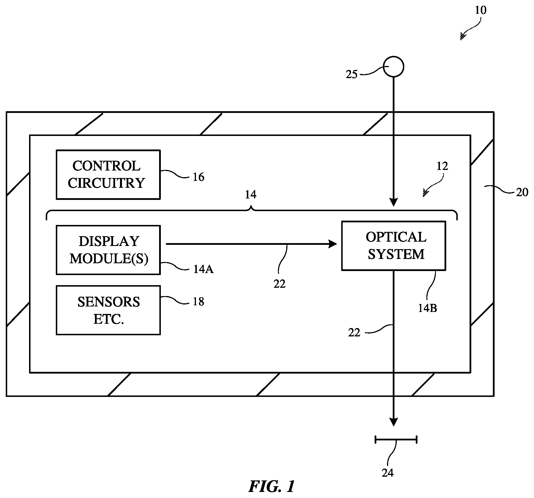 Patent US12105287 Figure 1 – Optical systems for leveraging the non-zero transition time of display panel mirrors