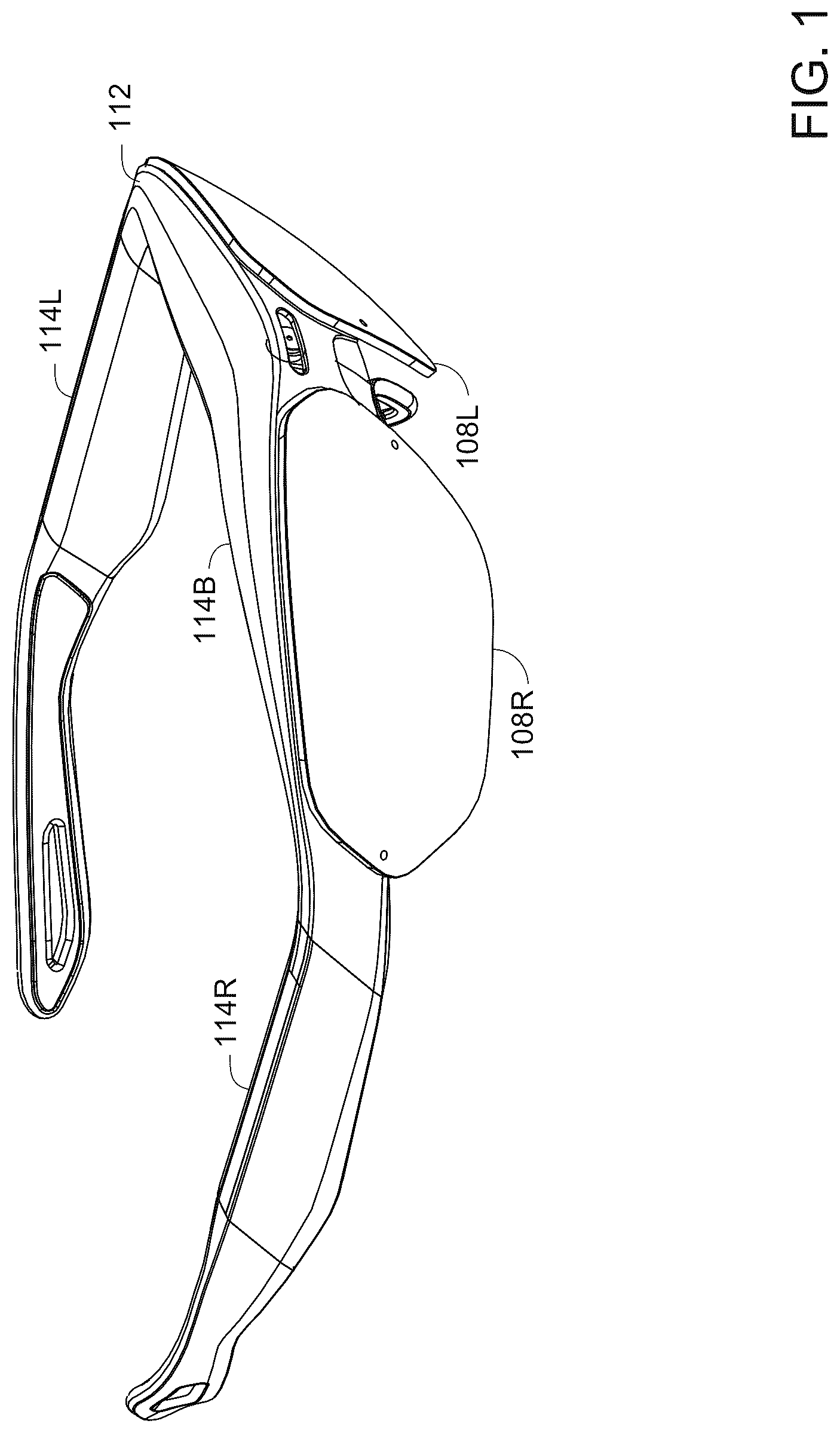 Patent US12105292 — Optical see through (OST) near eye display (NED) system integrating ophthalmic correction — Figure 1
