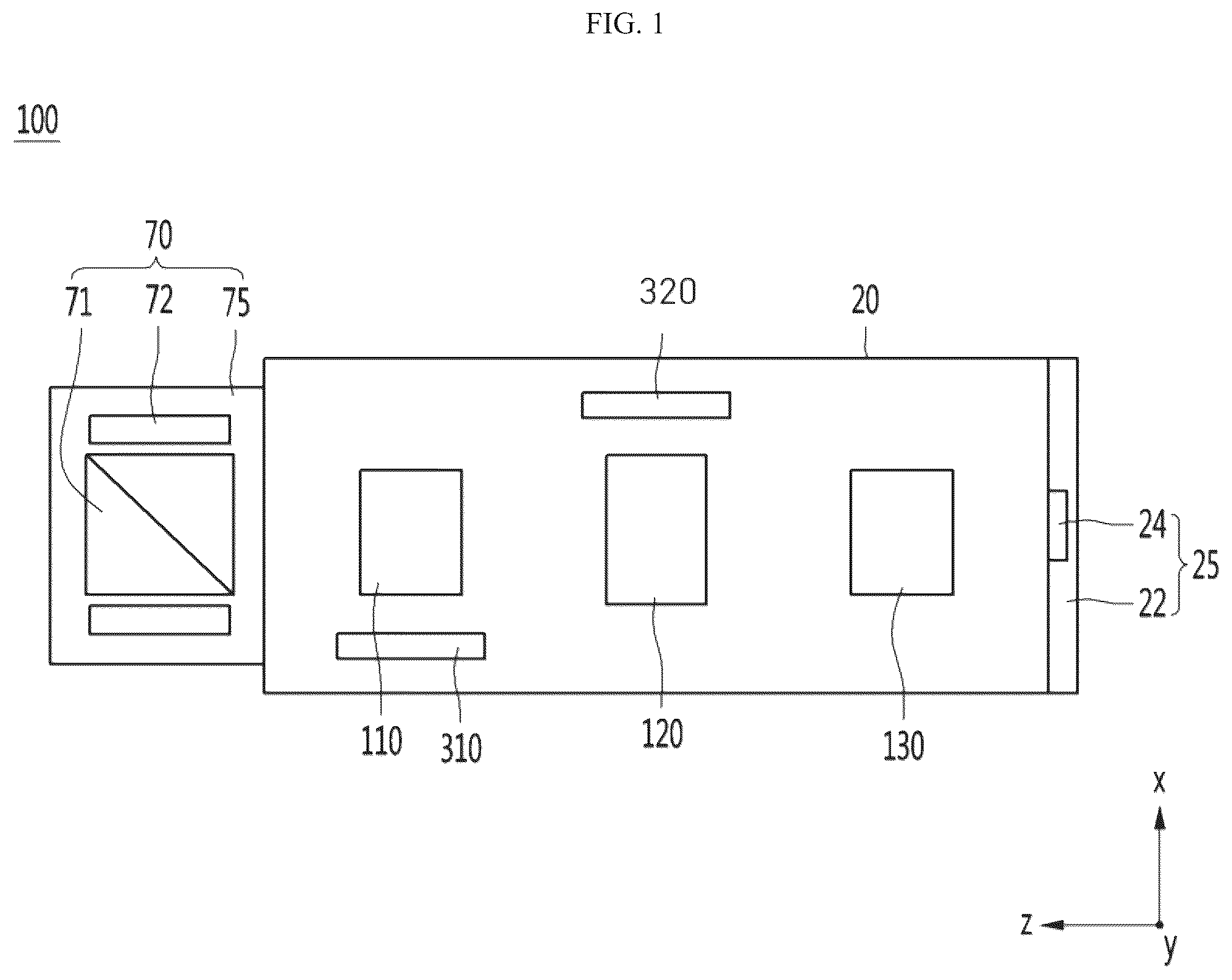 Patent US12105300 — Image shaking-prevention device including prism, and camera module comprising same — Figure 1