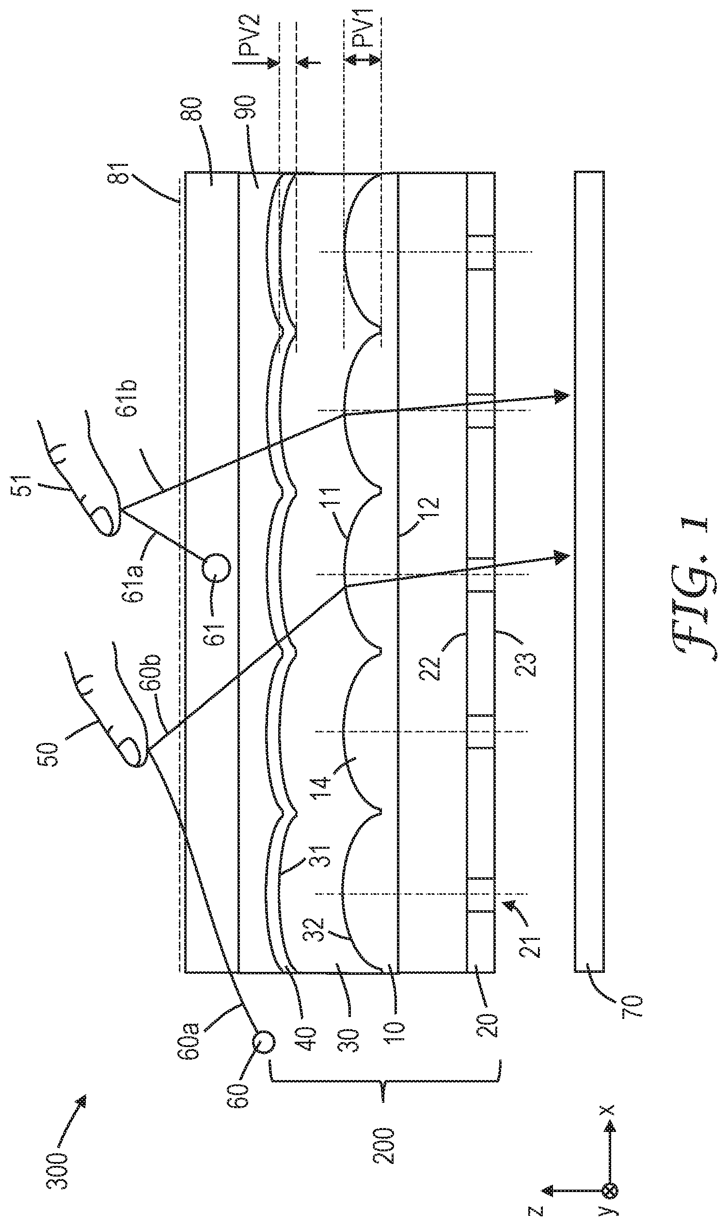 Patent US12105302 — Optical stacks for detection systems — Figure 1