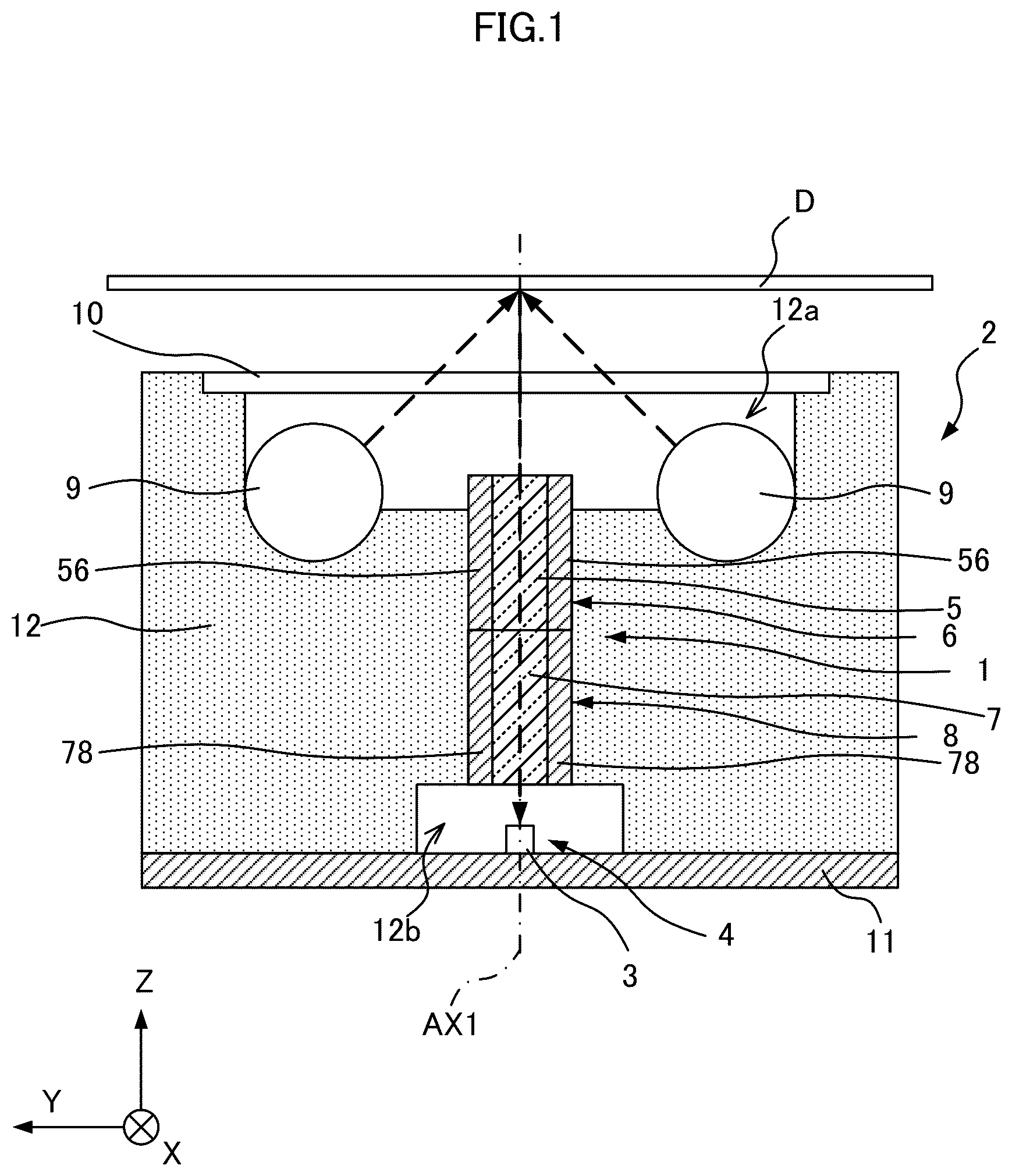 Patent US12105303 Figure 1 – Optical member and image reading device