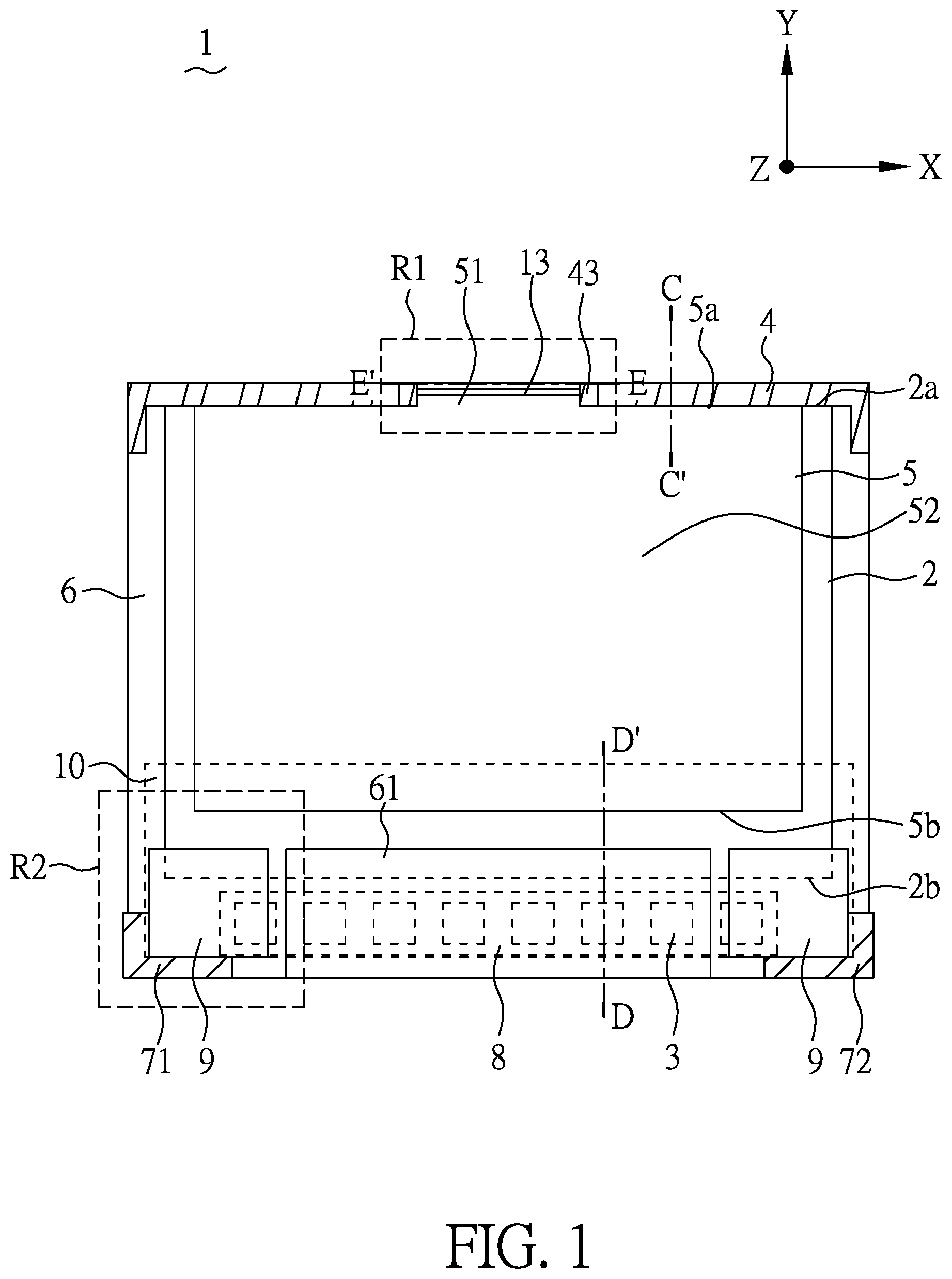Patent US12105317 Figure 1 – Electronic device