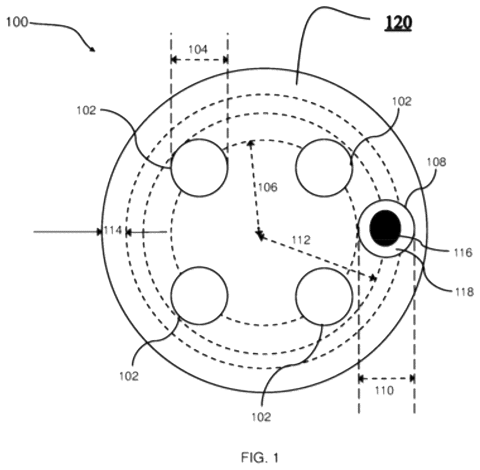 Patent US12105321 — Multi-core fiber and manufacturing method thereof and multi-core fiber marker — Figure 1