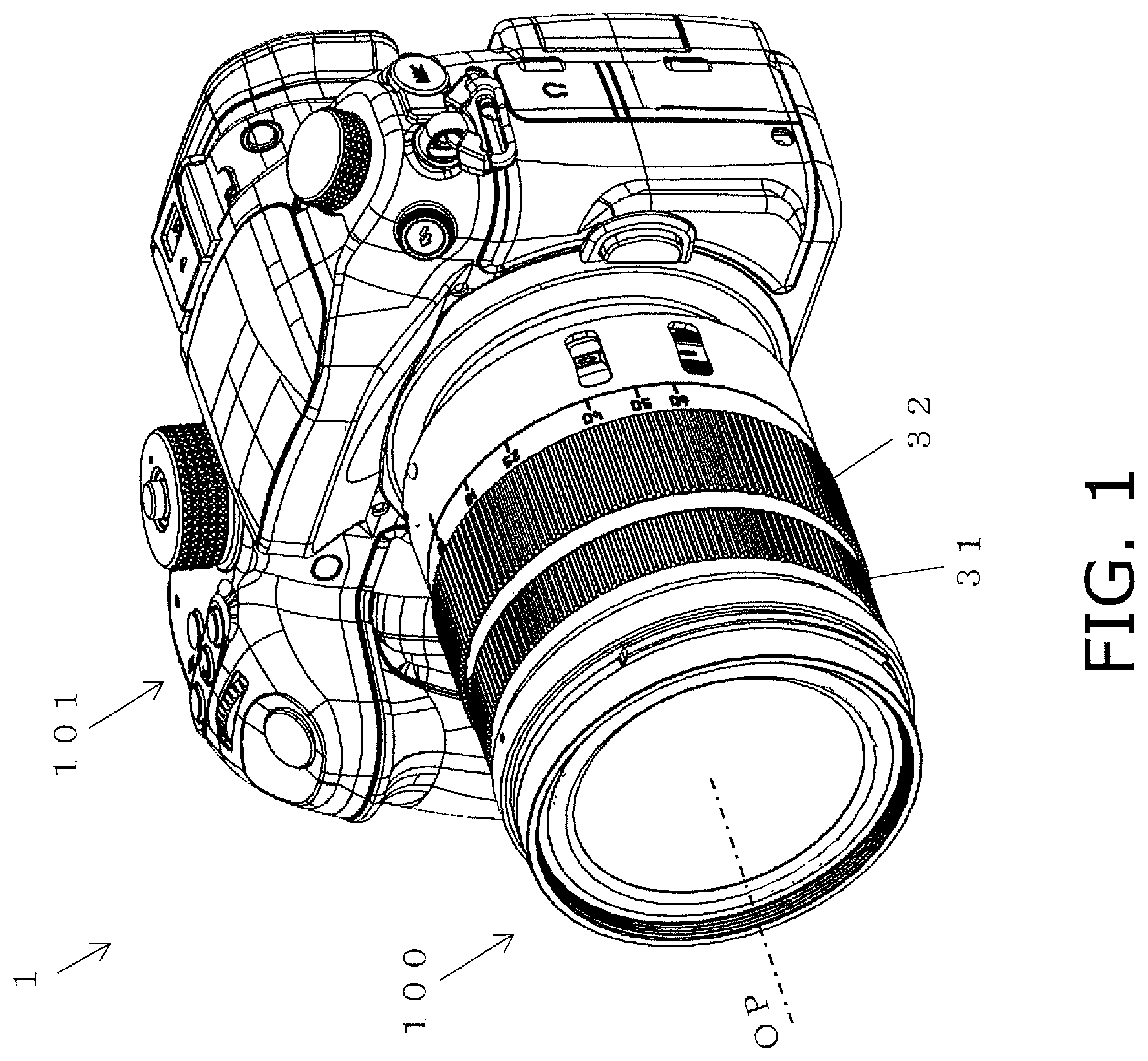 Patent US12105343 — Lens support mechanism, and lens barrel and camera provided with the lens support mechanism — Figure 1