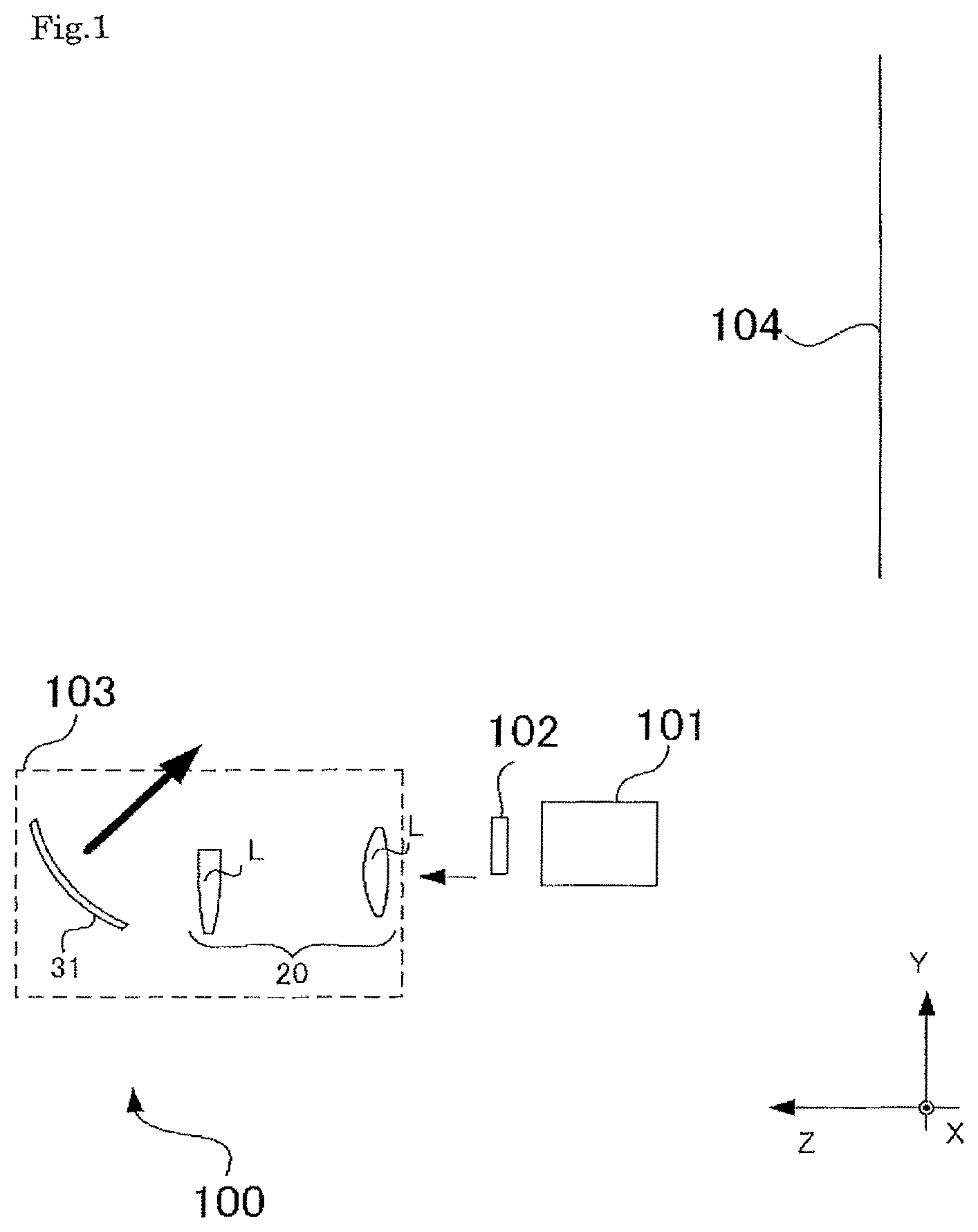 Patent US12105344 — Lens barrel and image projection apparatus — Figure 1