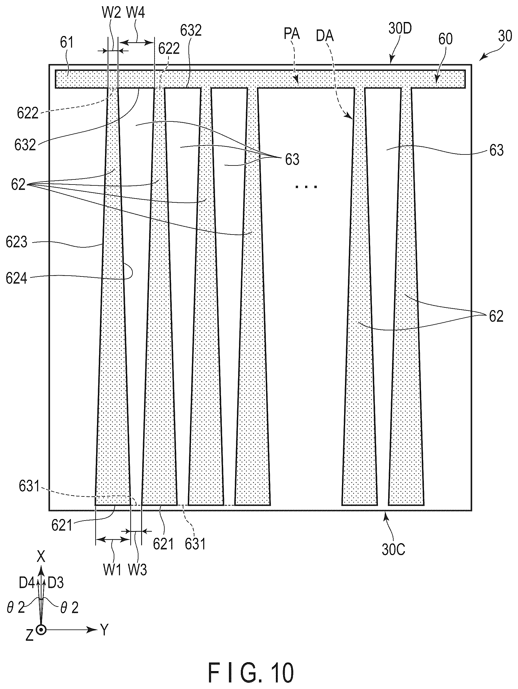 Patent US12105369 Figure 10 – Display device and cover glass