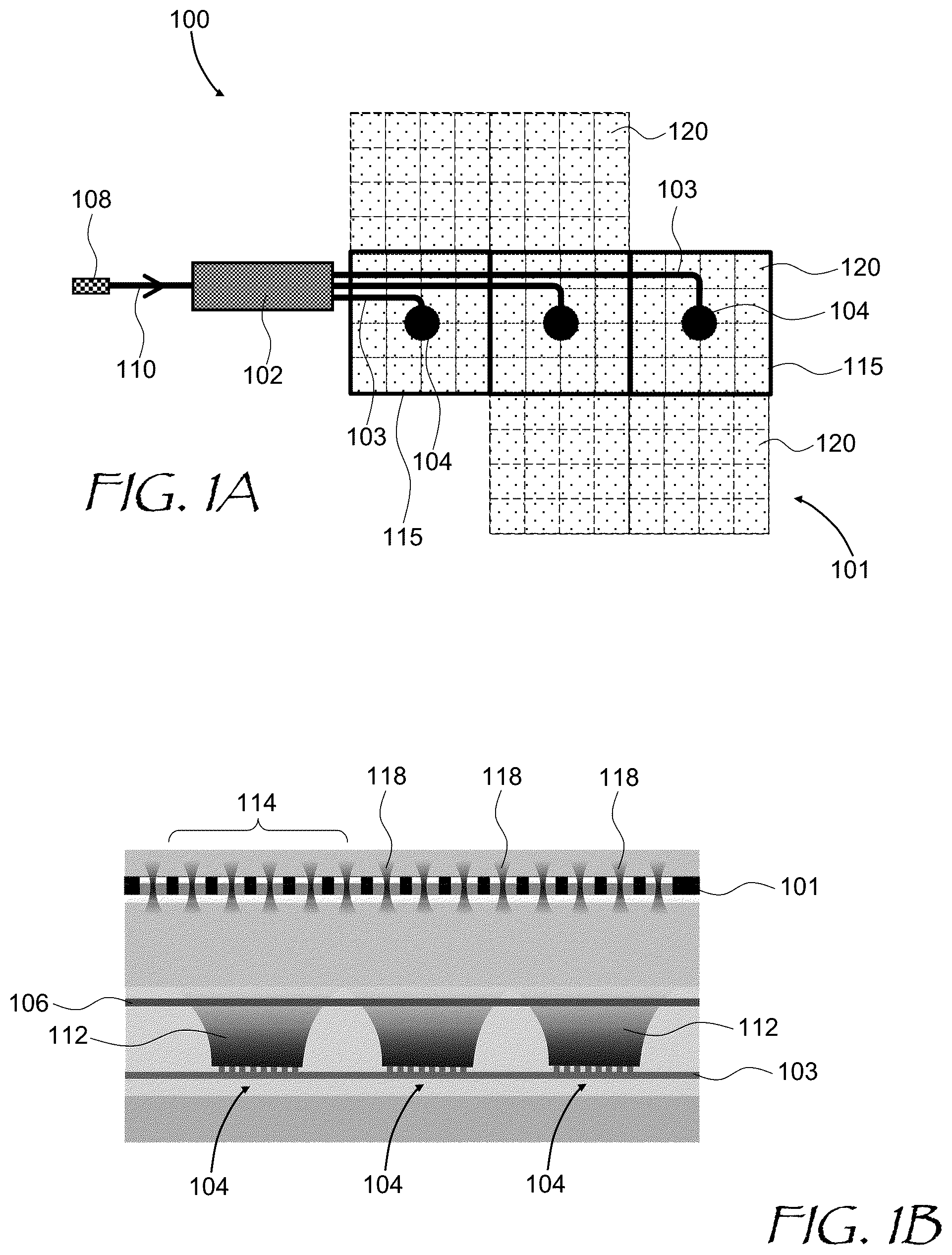 Patent US12105377 — Lighting unit with zonal illumination of a display panel — Figure 1