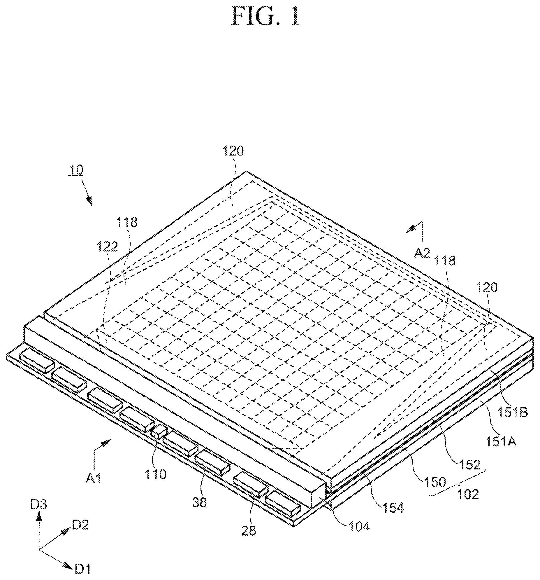 Patent US12105388 — Display device — Figure 1